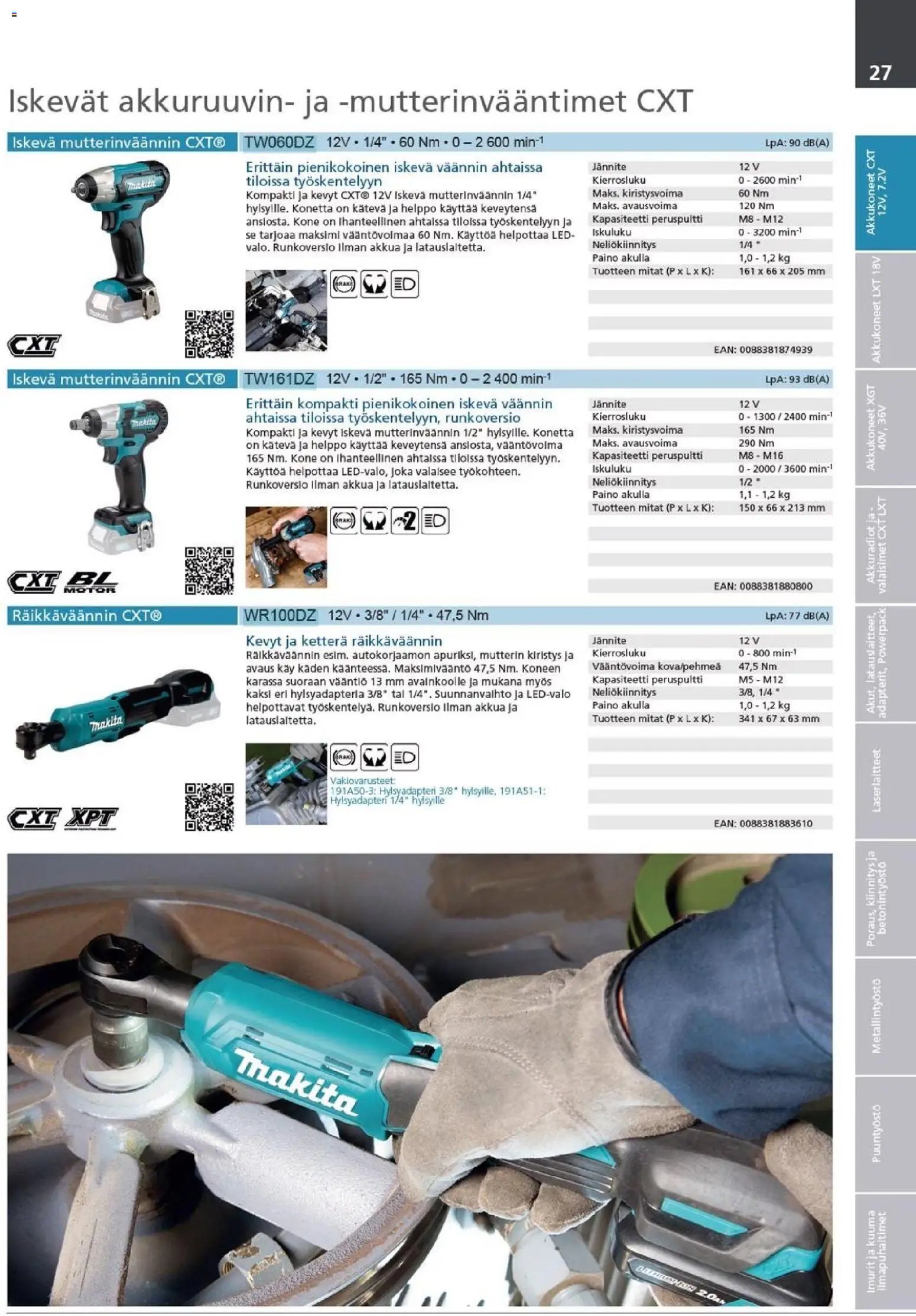 Makita - Tuoteluettelo 2026