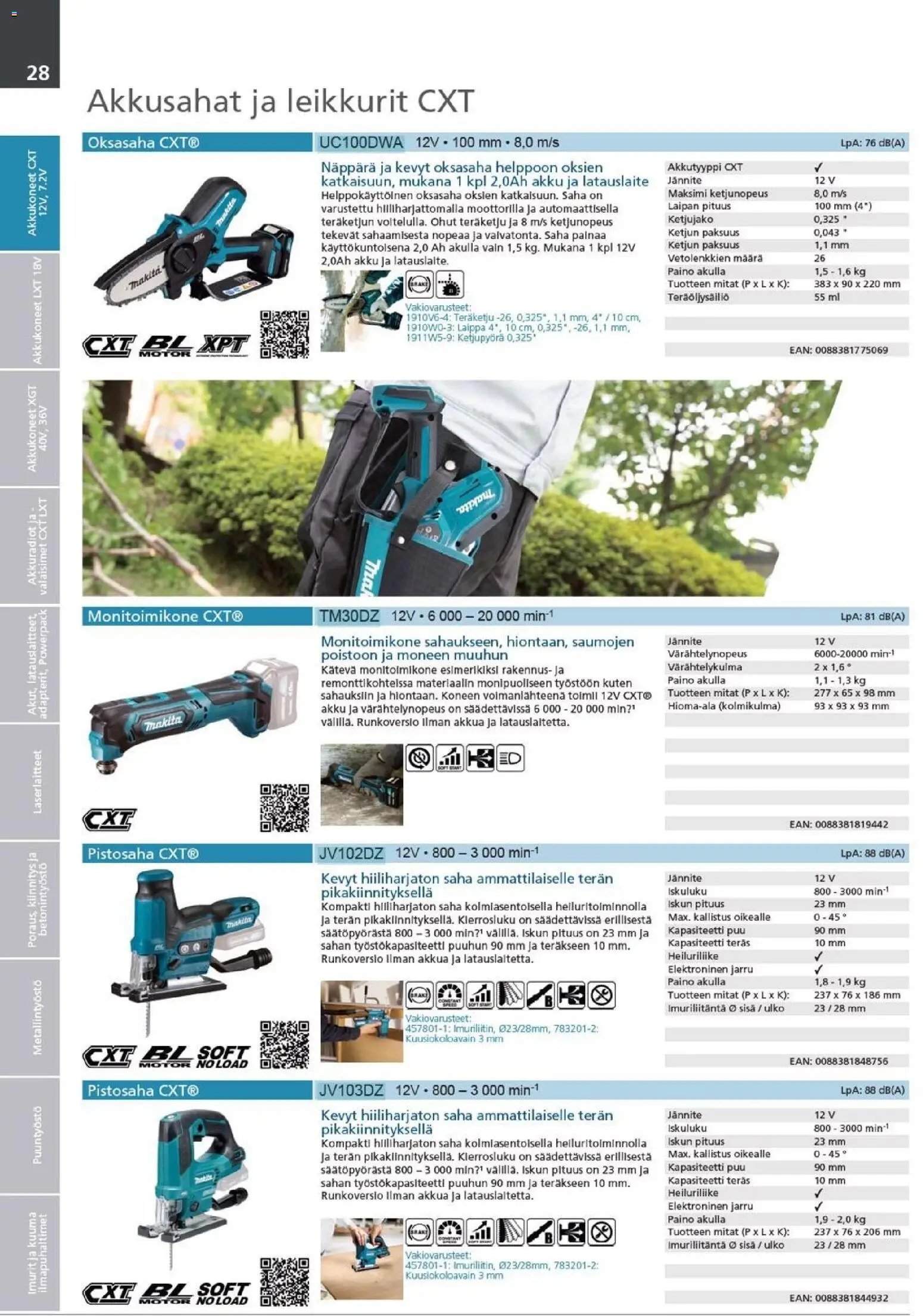 Makita - Tuoteluettelo 2026