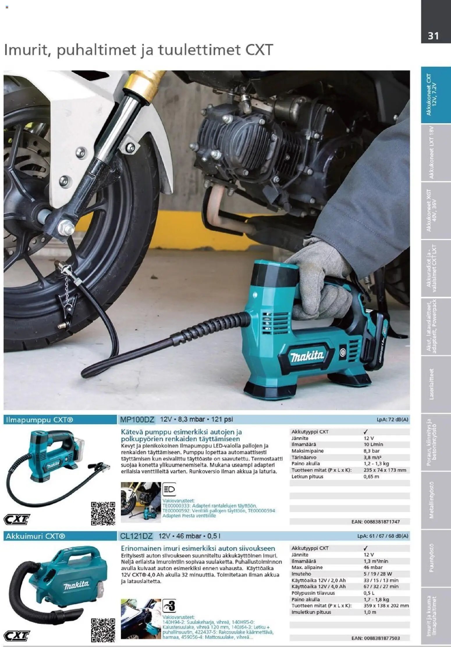 Makita - Tuoteluettelo 2026