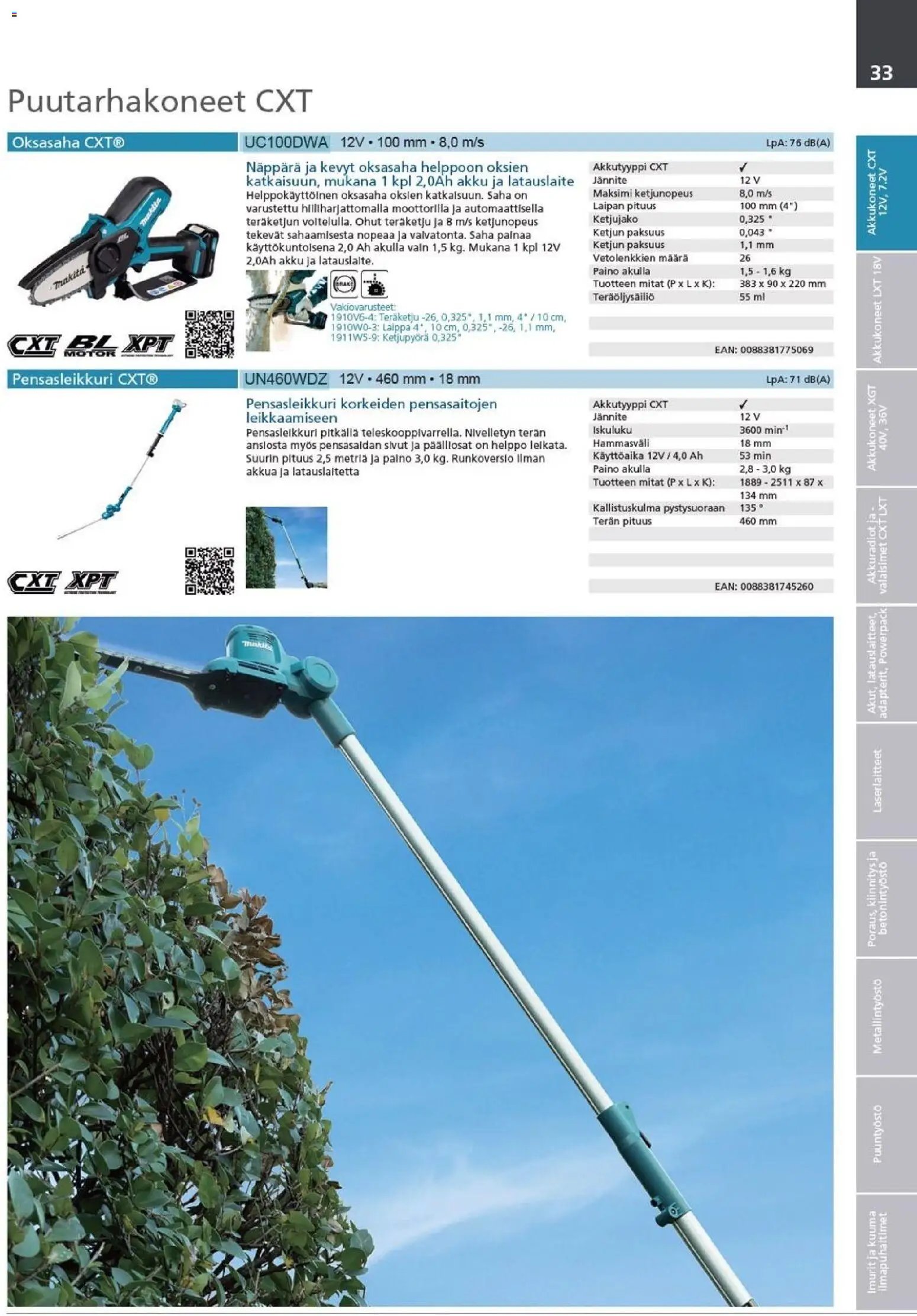 Makita - Tuoteluettelo 2026