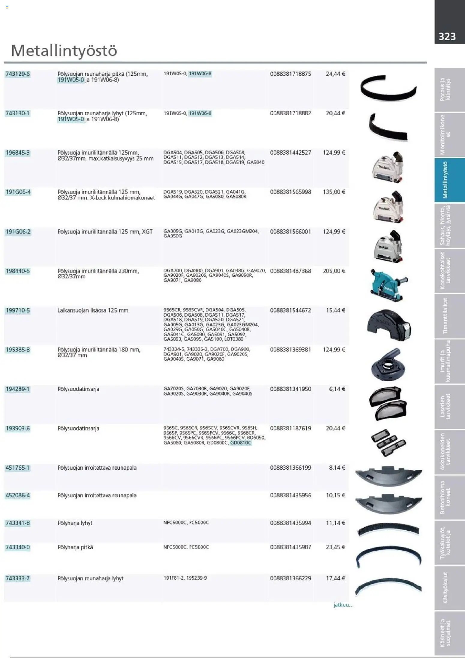 Makita - Tuoteluettelo 2026