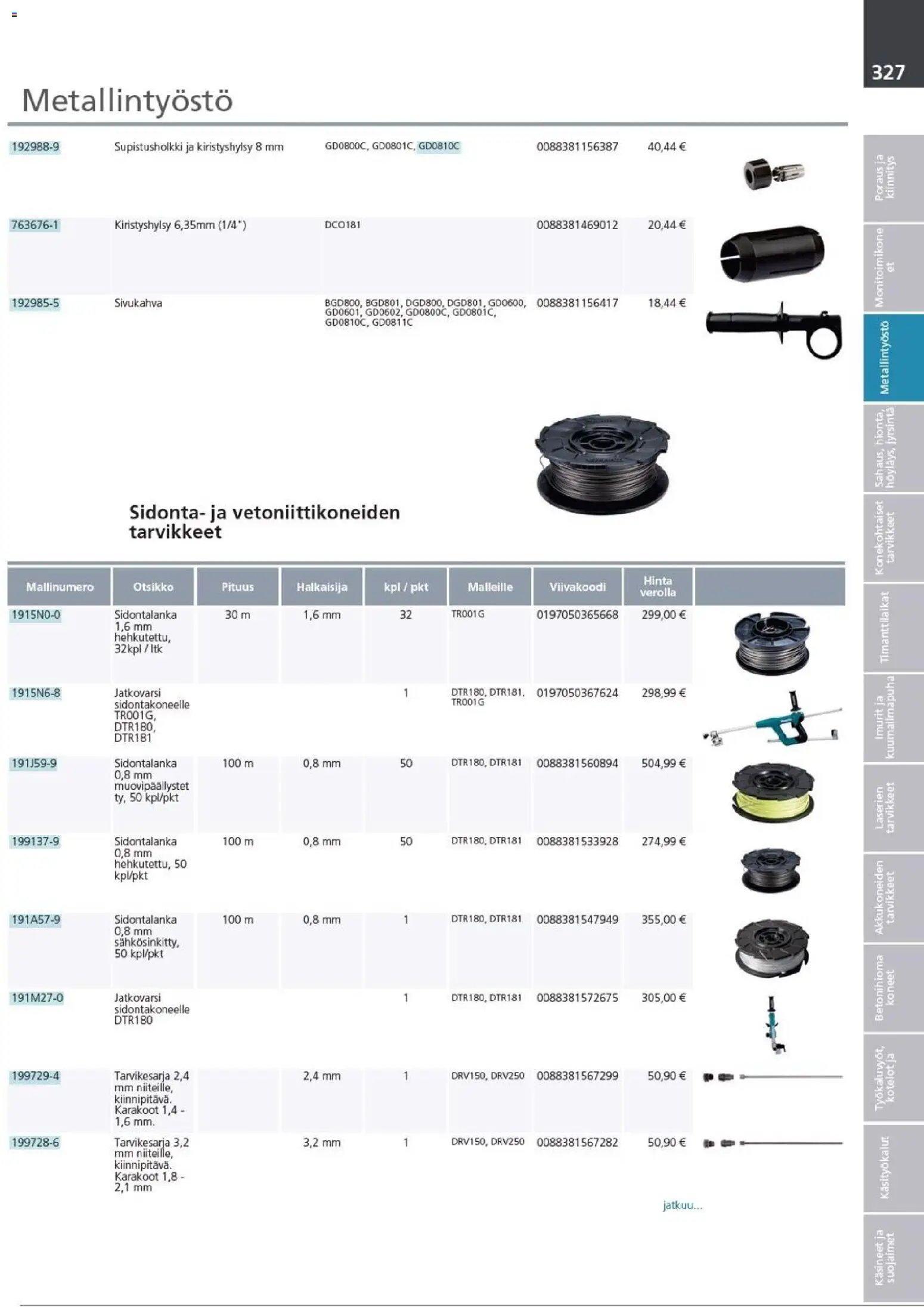 Makita - Tuoteluettelo 2026