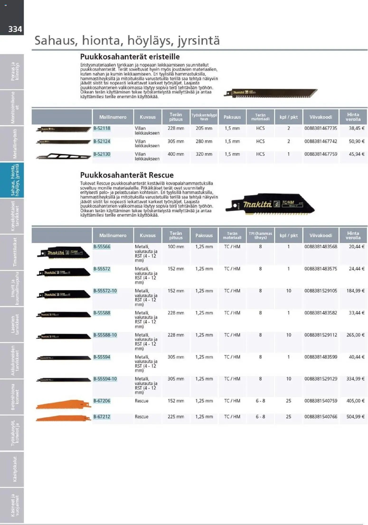 Makita - Tuoteluettelo 2026