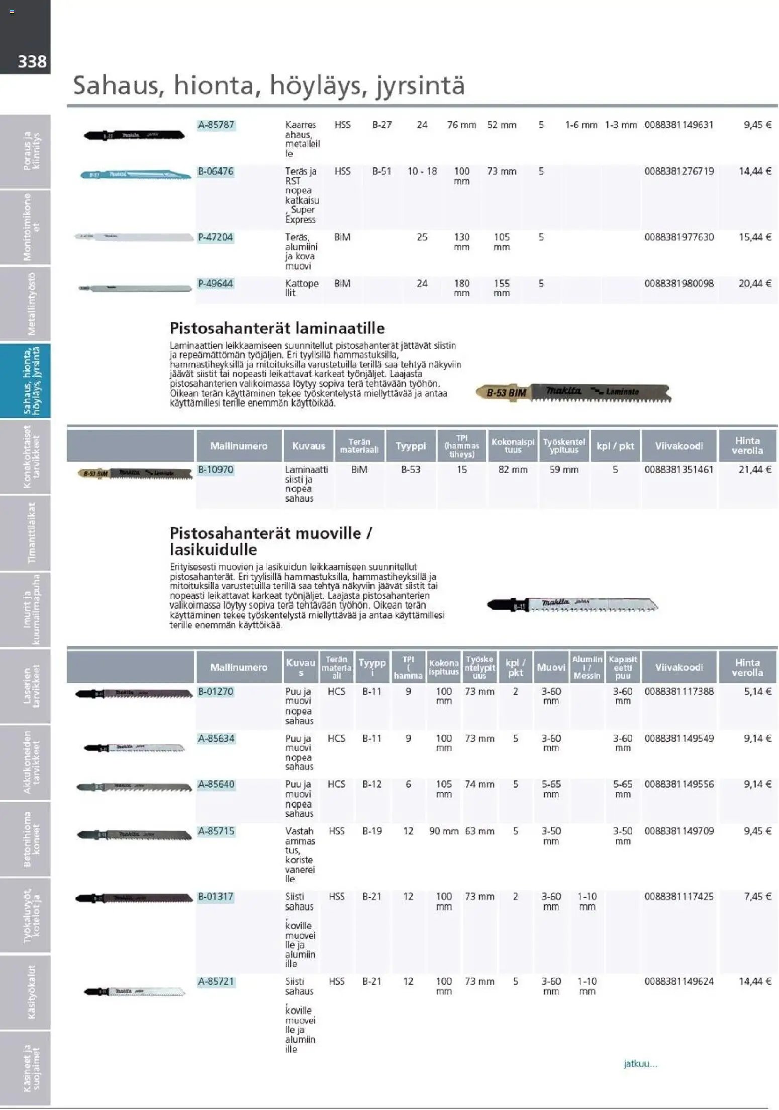 Makita - Tuoteluettelo 2026