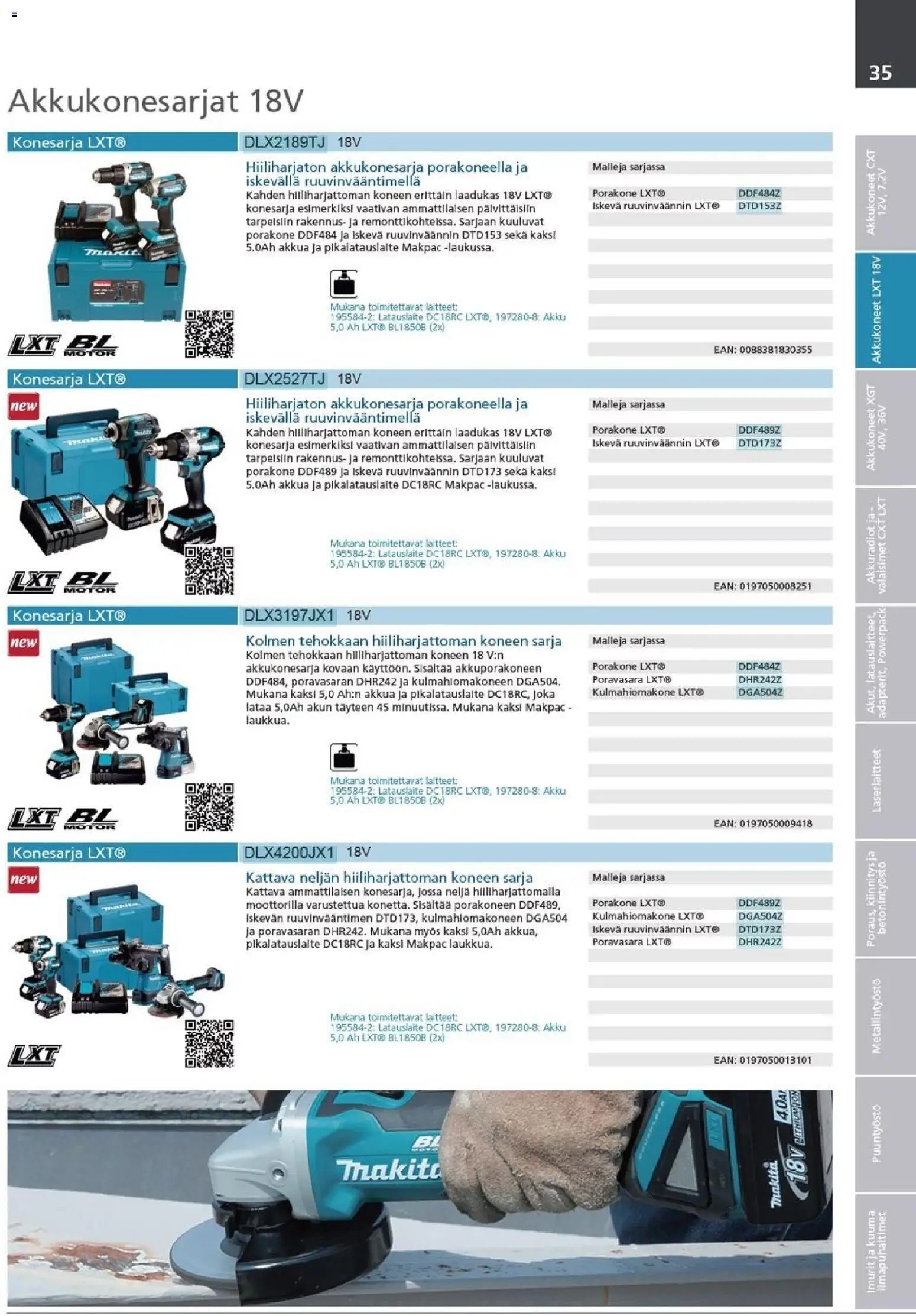 Makita - Tuoteluettelo 2026