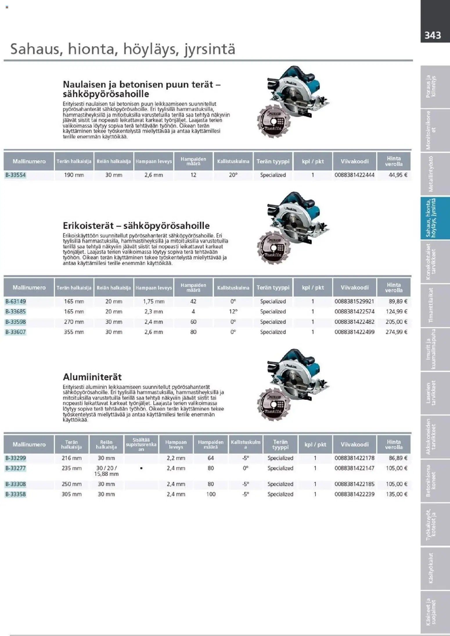 Makita - Tuoteluettelo 2026