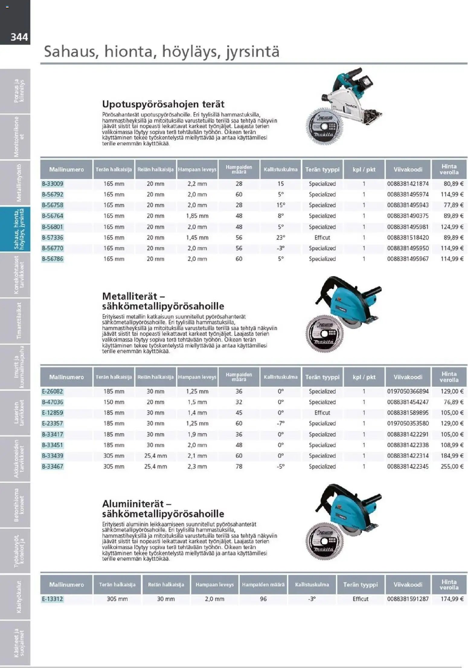 Makita - Tuoteluettelo 2026