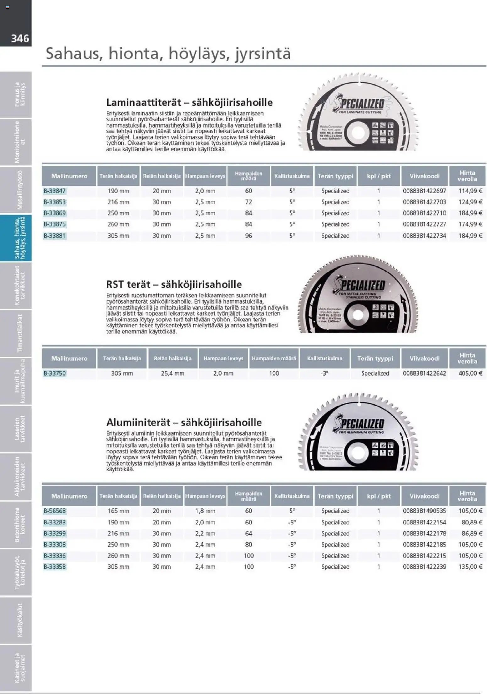 Makita - Tuoteluettelo 2026
