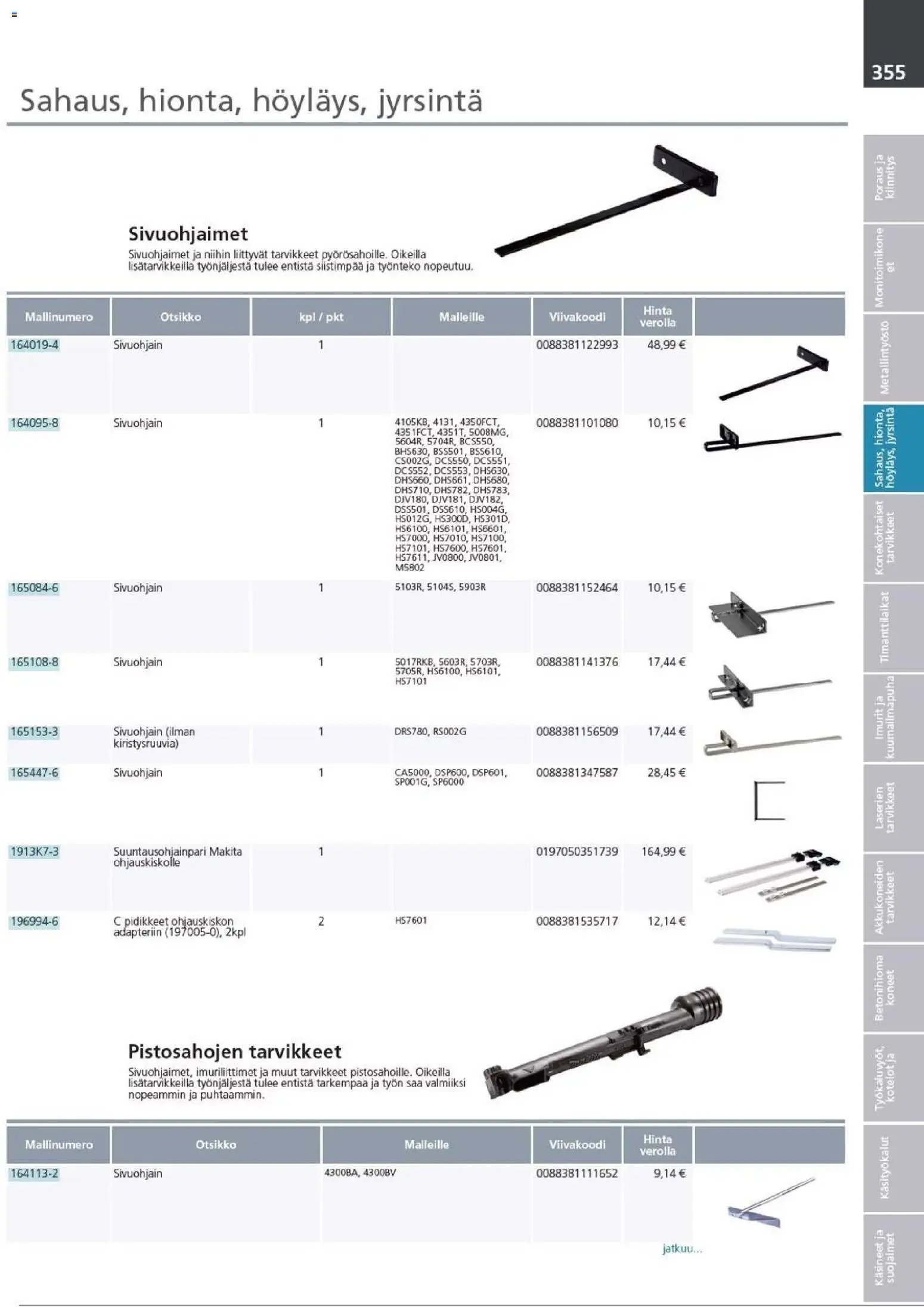 Makita - Tuoteluettelo 2026