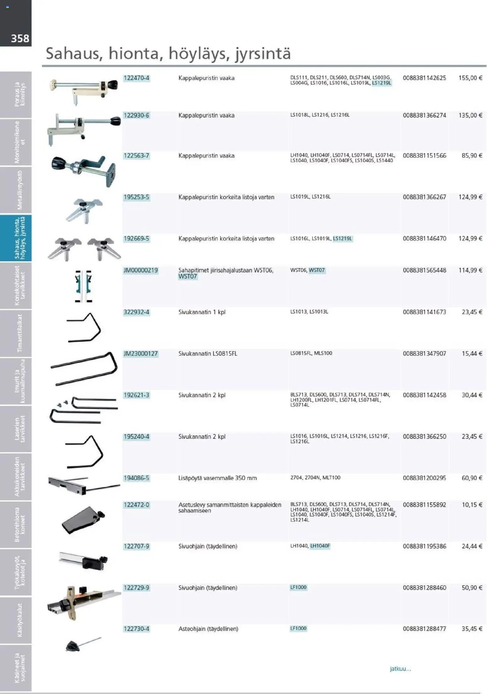 Makita - Tuoteluettelo 2026