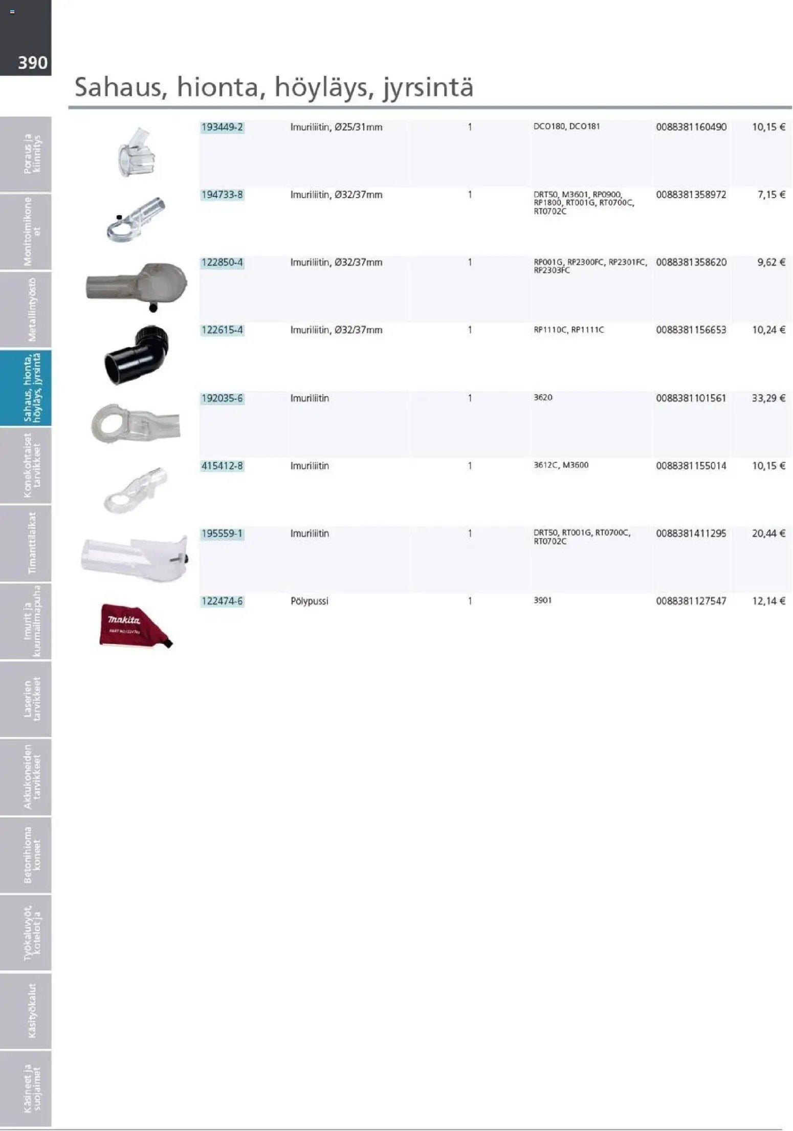 Makita - Tuoteluettelo 2026