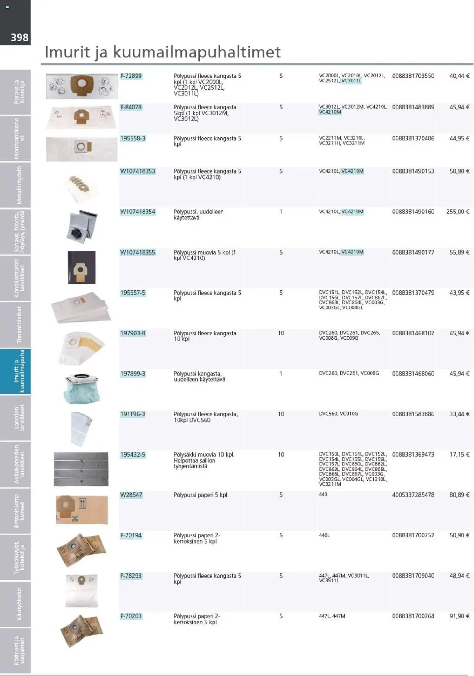 Makita - Tuoteluettelo 2026