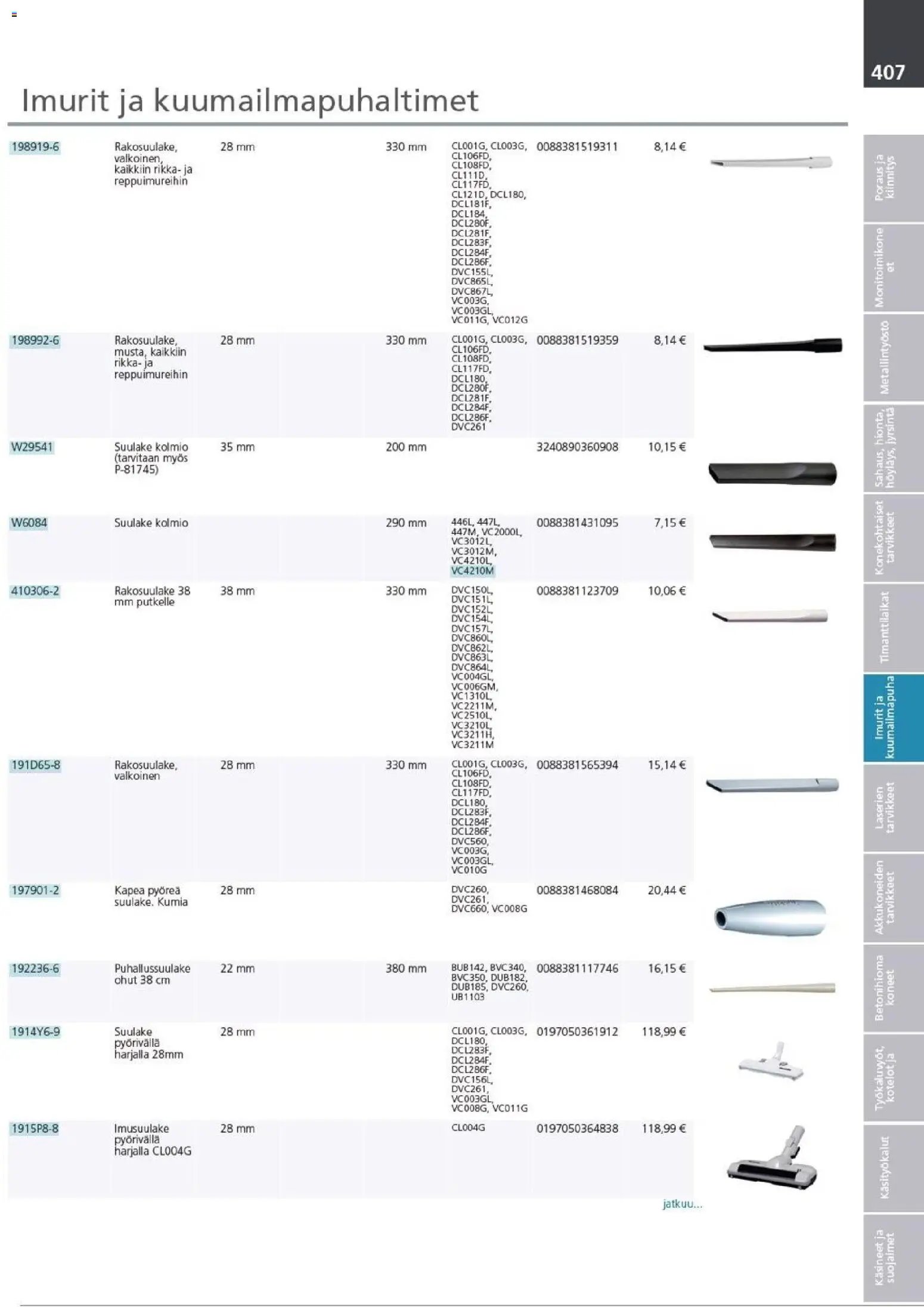 Makita - Tuoteluettelo 2026