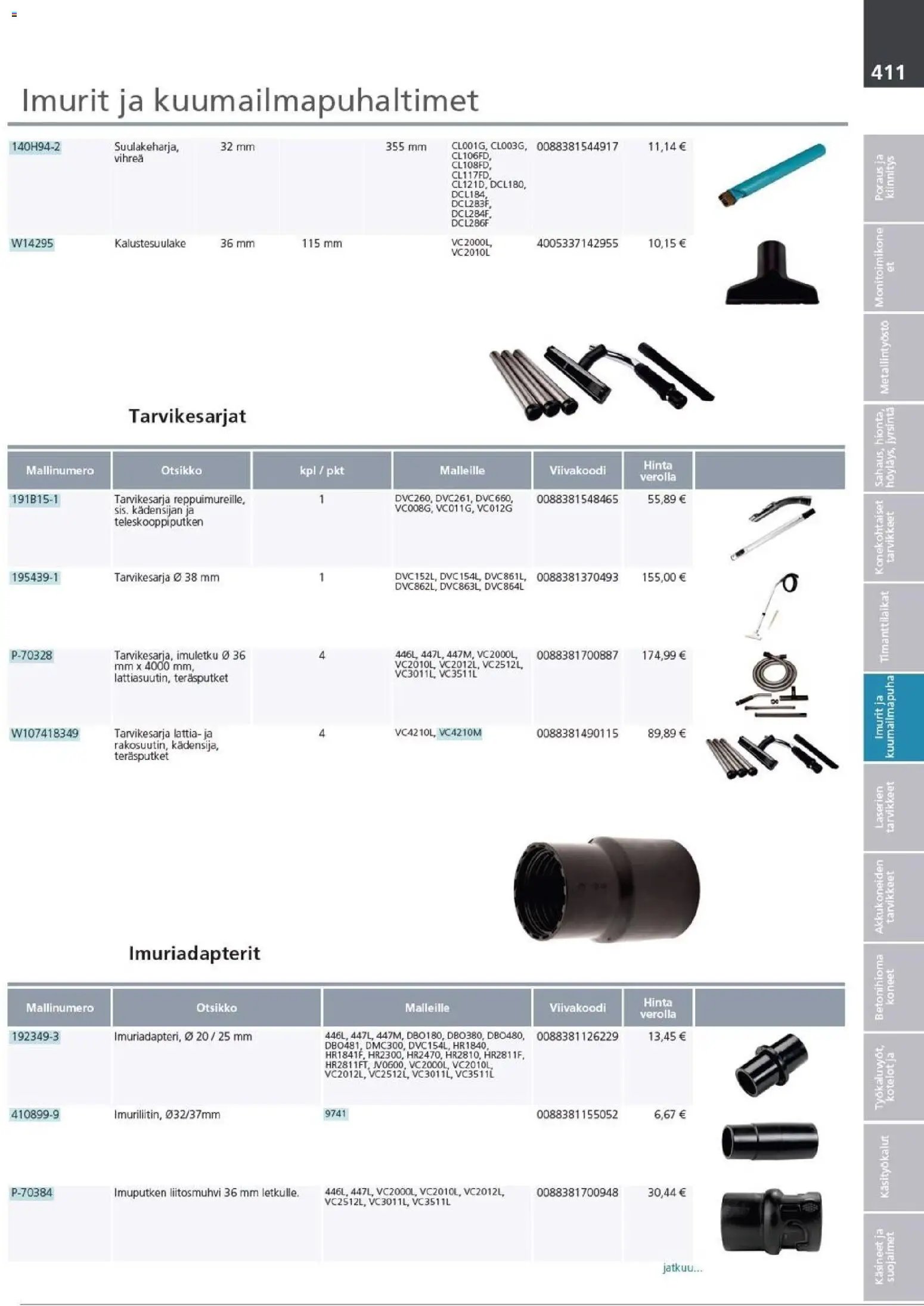 Makita - Tuoteluettelo 2026