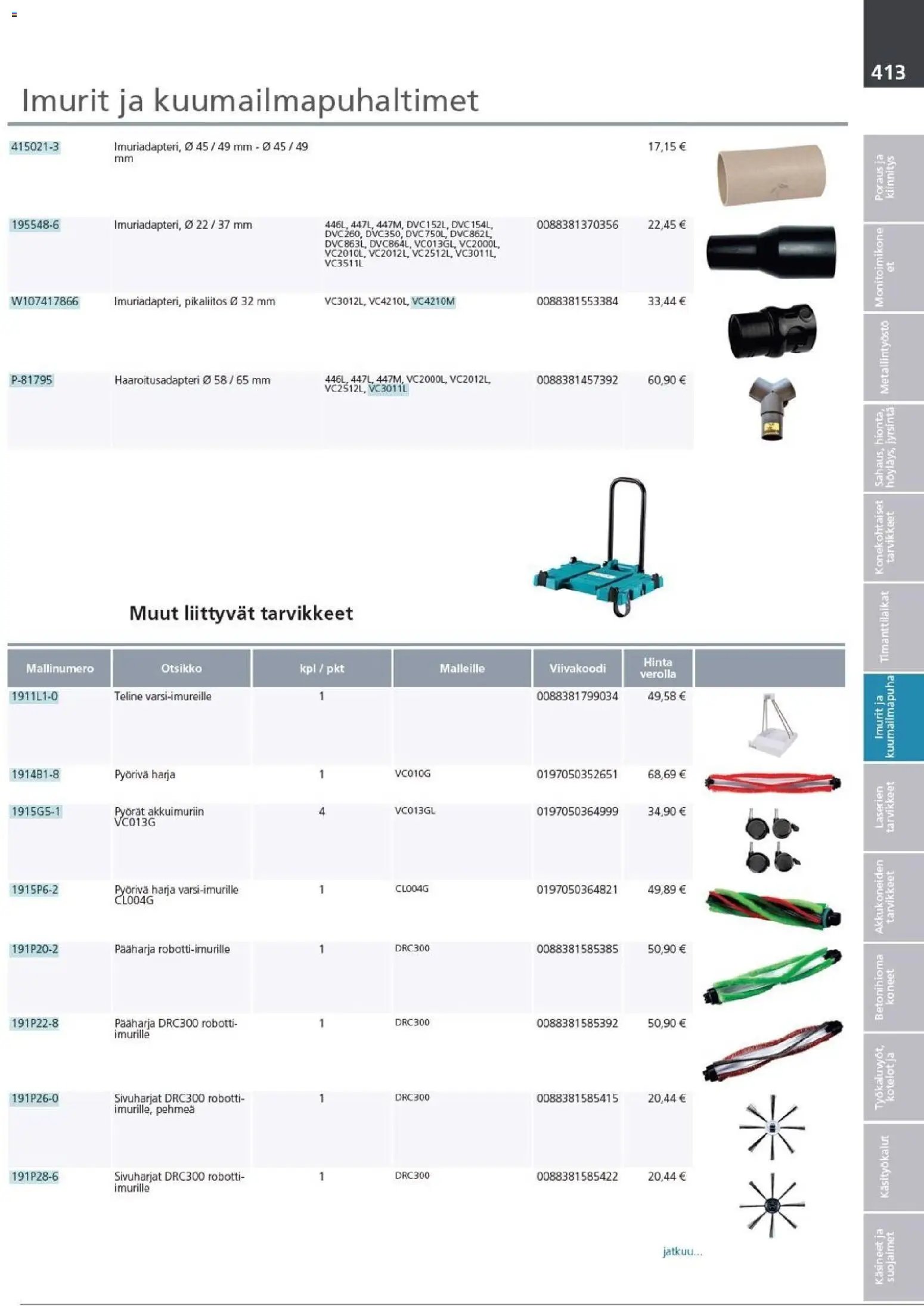 Makita - Tuoteluettelo 2026