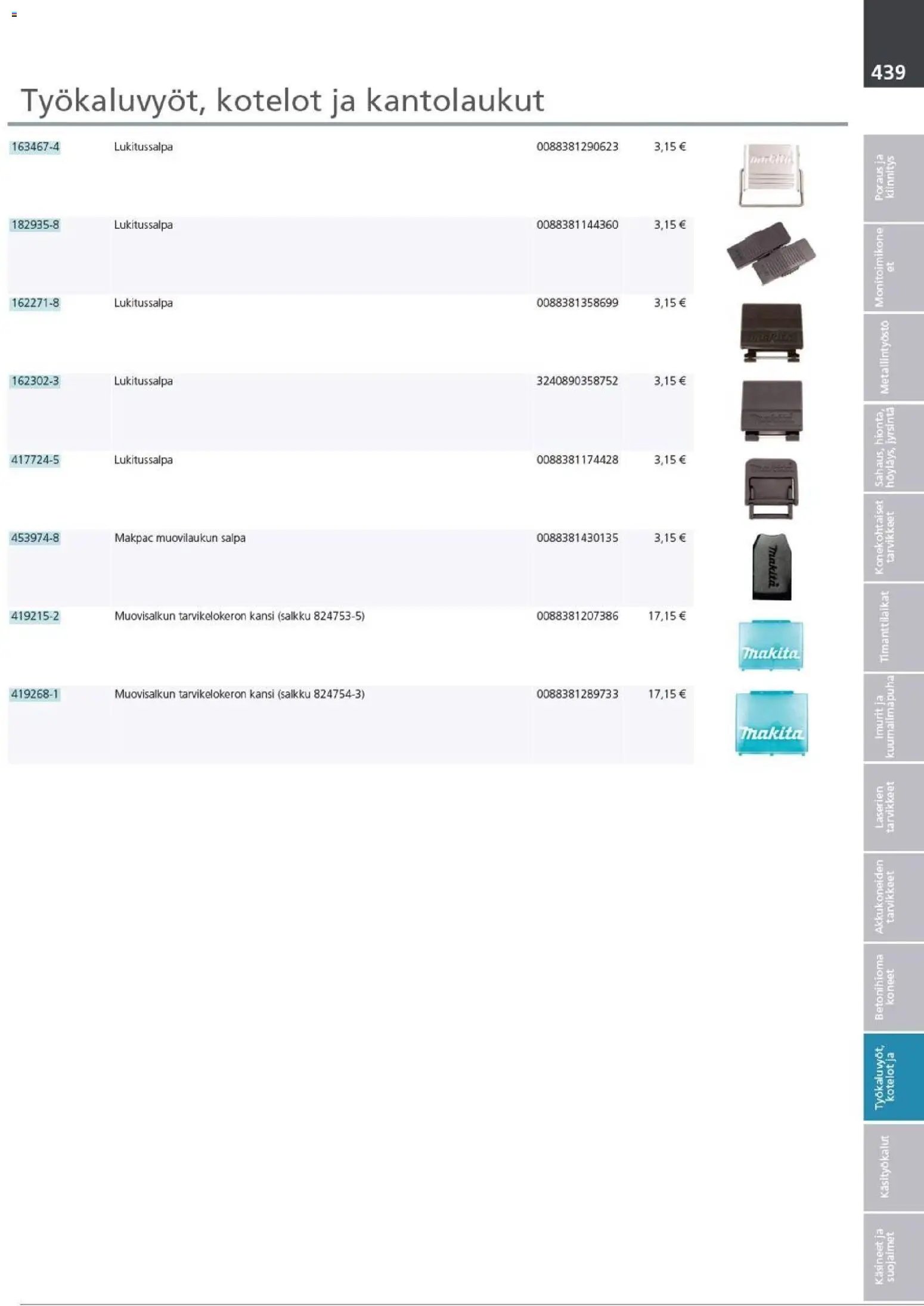 Makita - Tuoteluettelo 2026