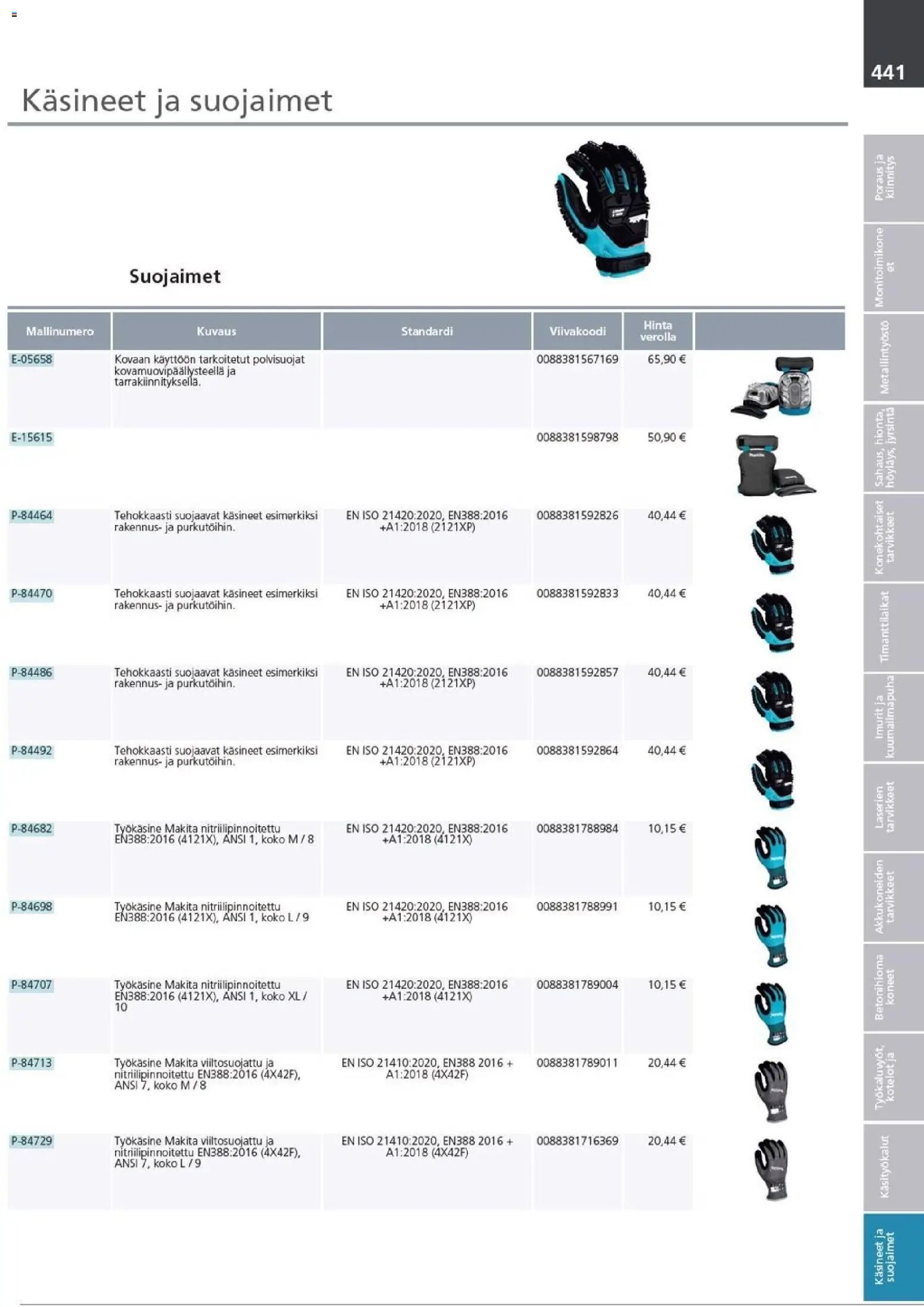 Makita - Tuoteluettelo 2026