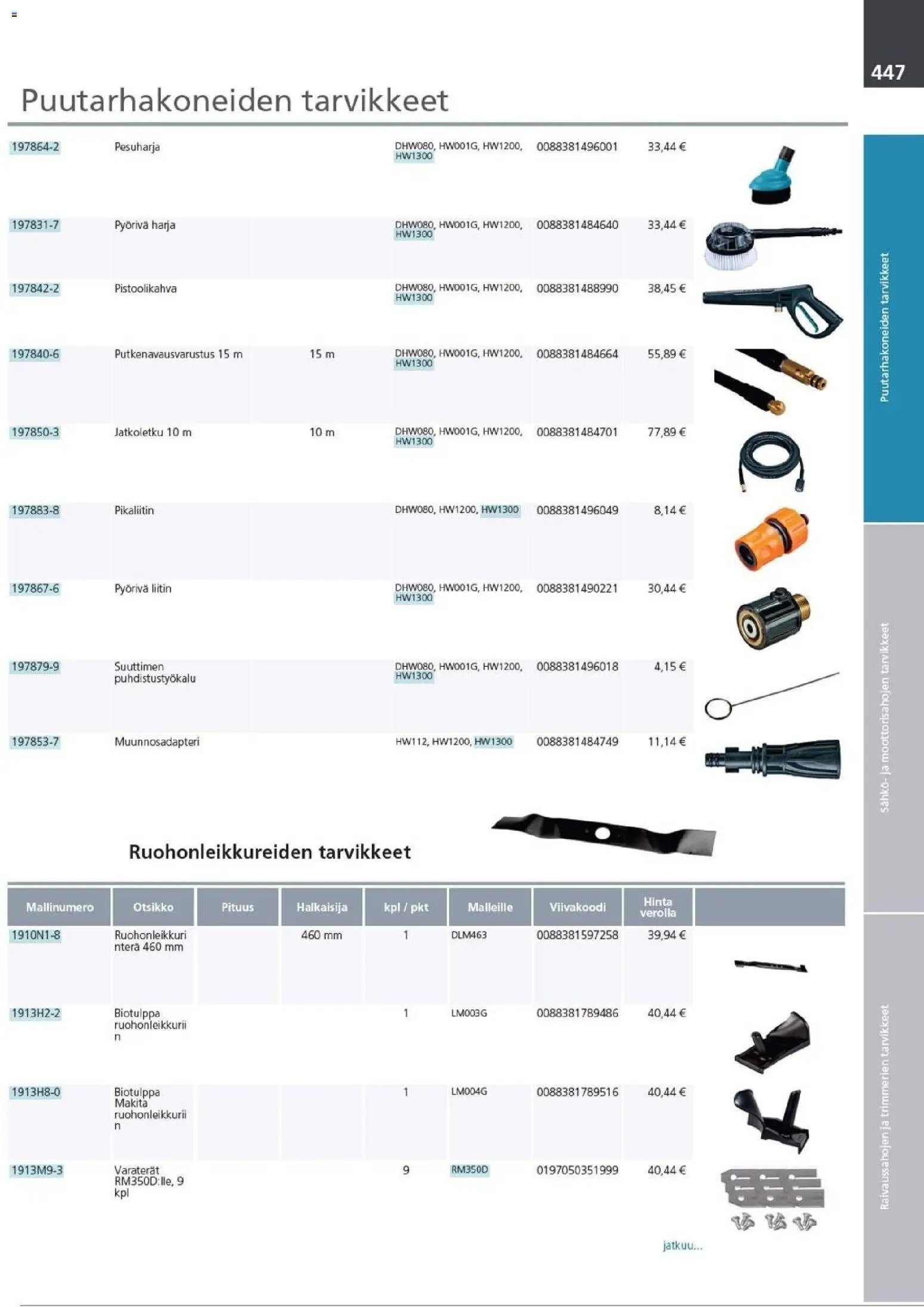 Makita - Tuoteluettelo 2026
