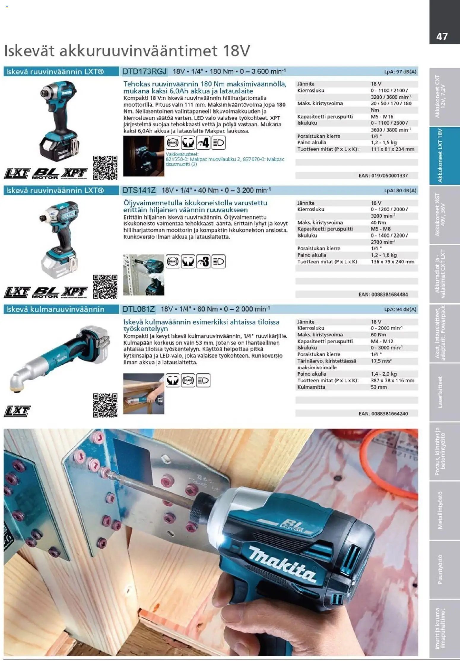 Makita - Tuoteluettelo 2026