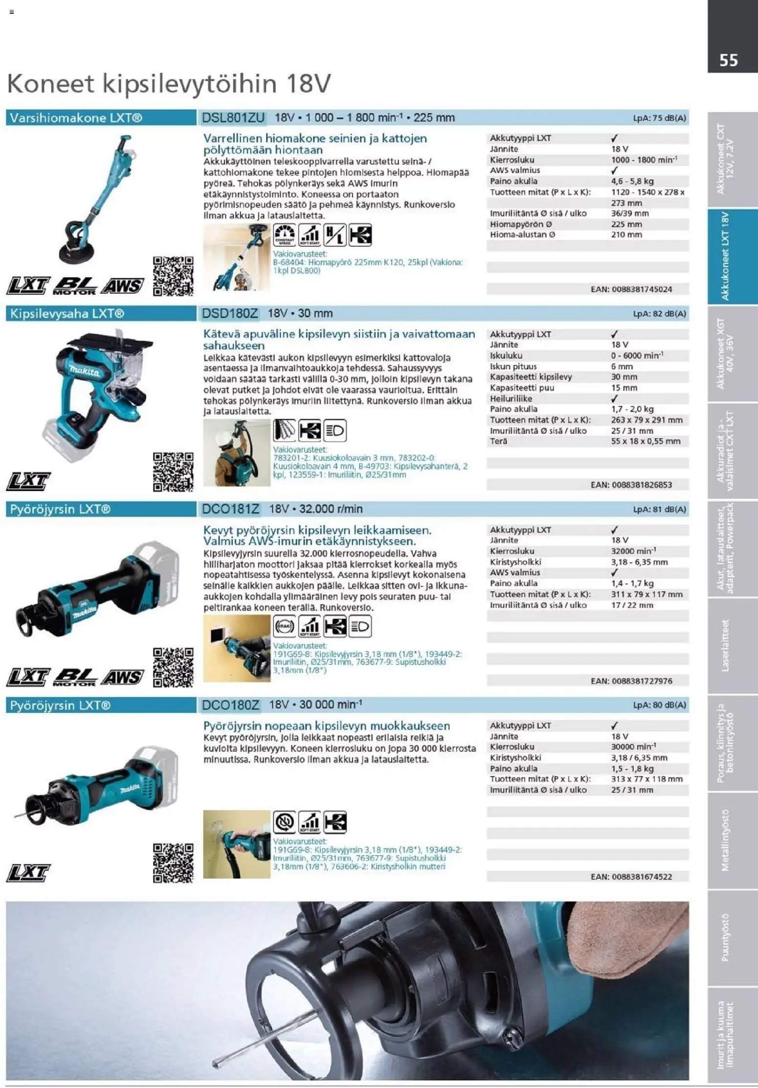 Makita - Tuoteluettelo 2026