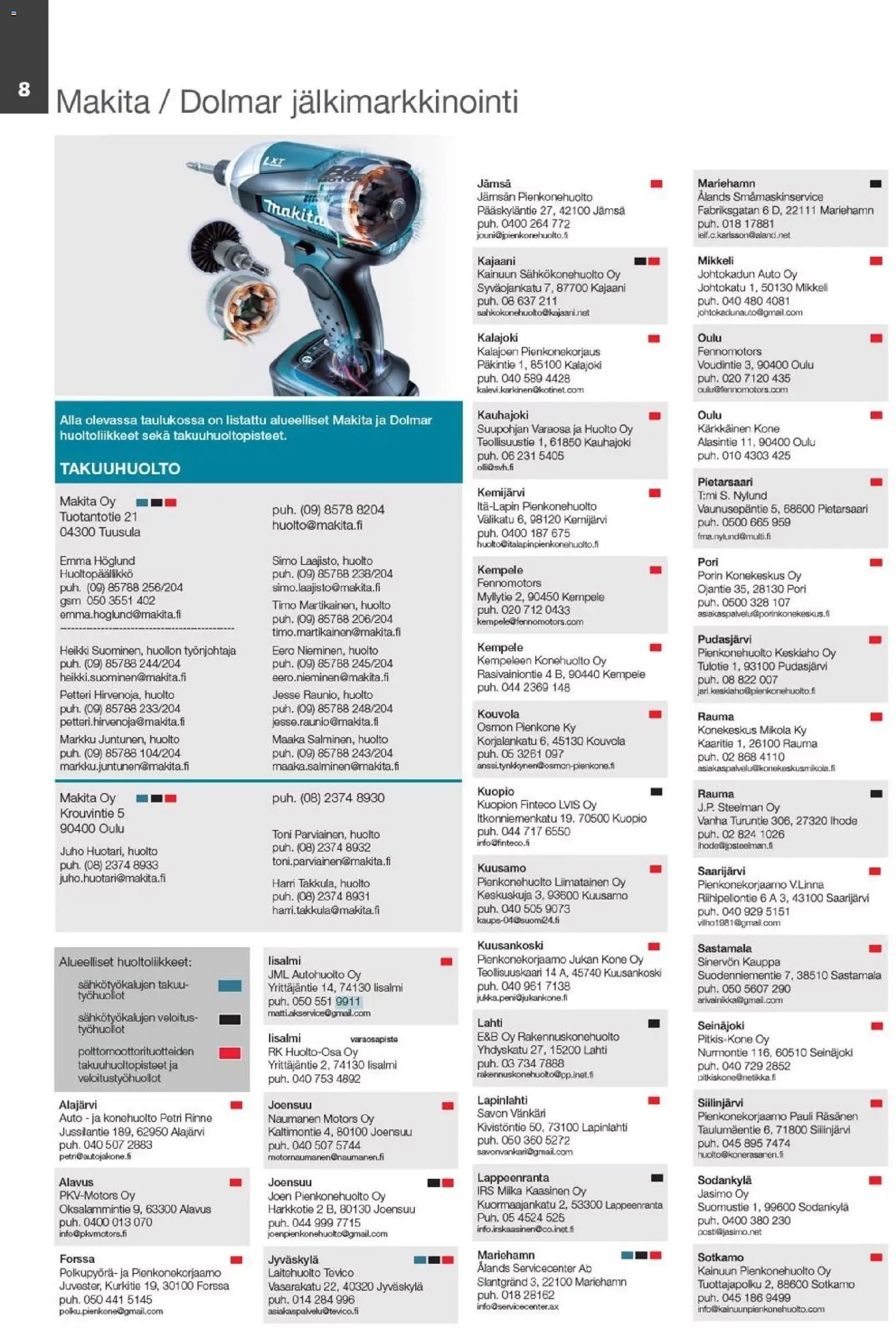 Makita - Tuoteluettelo 2026