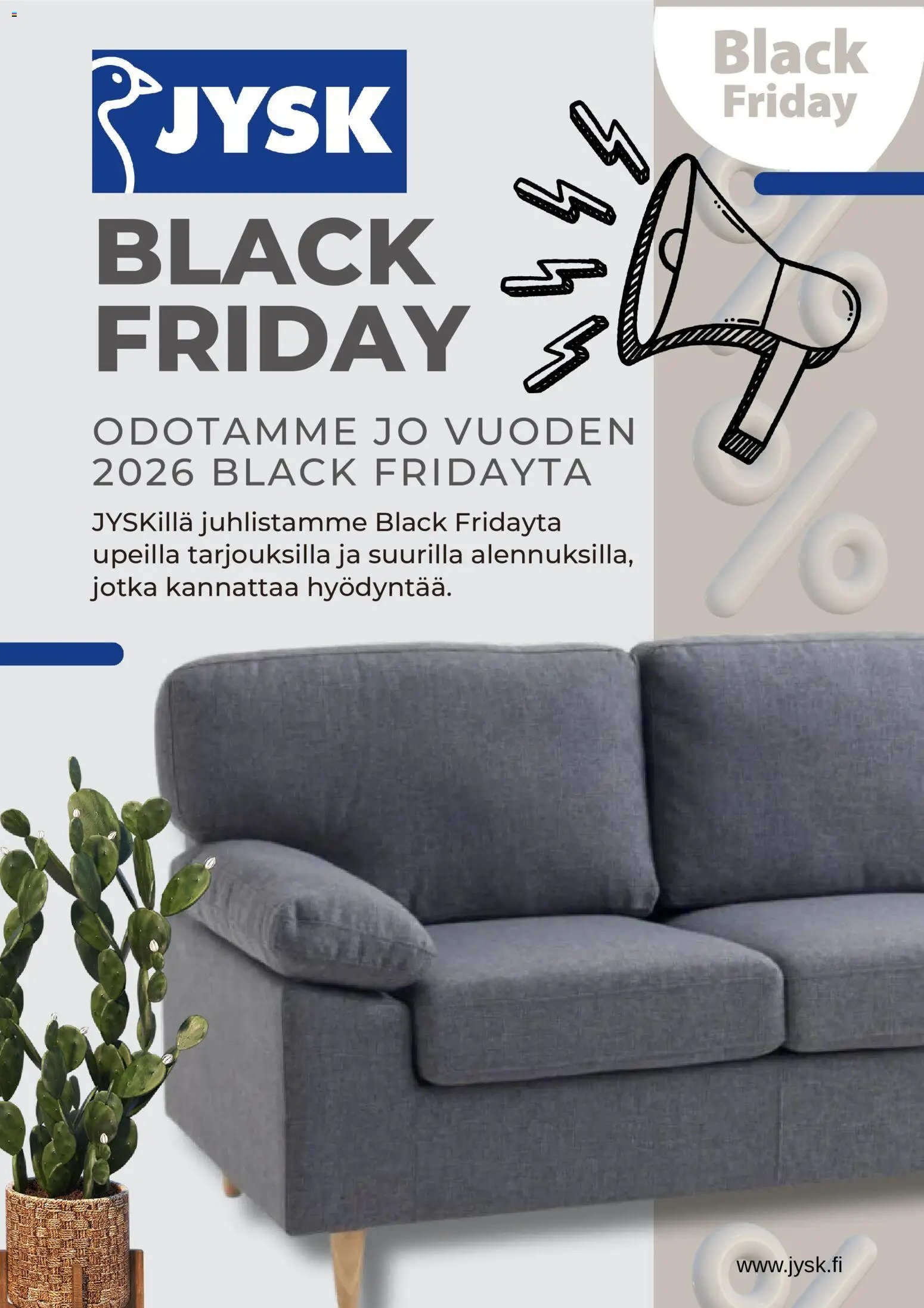 JYSK Black Friday -ennakkoilmoitus