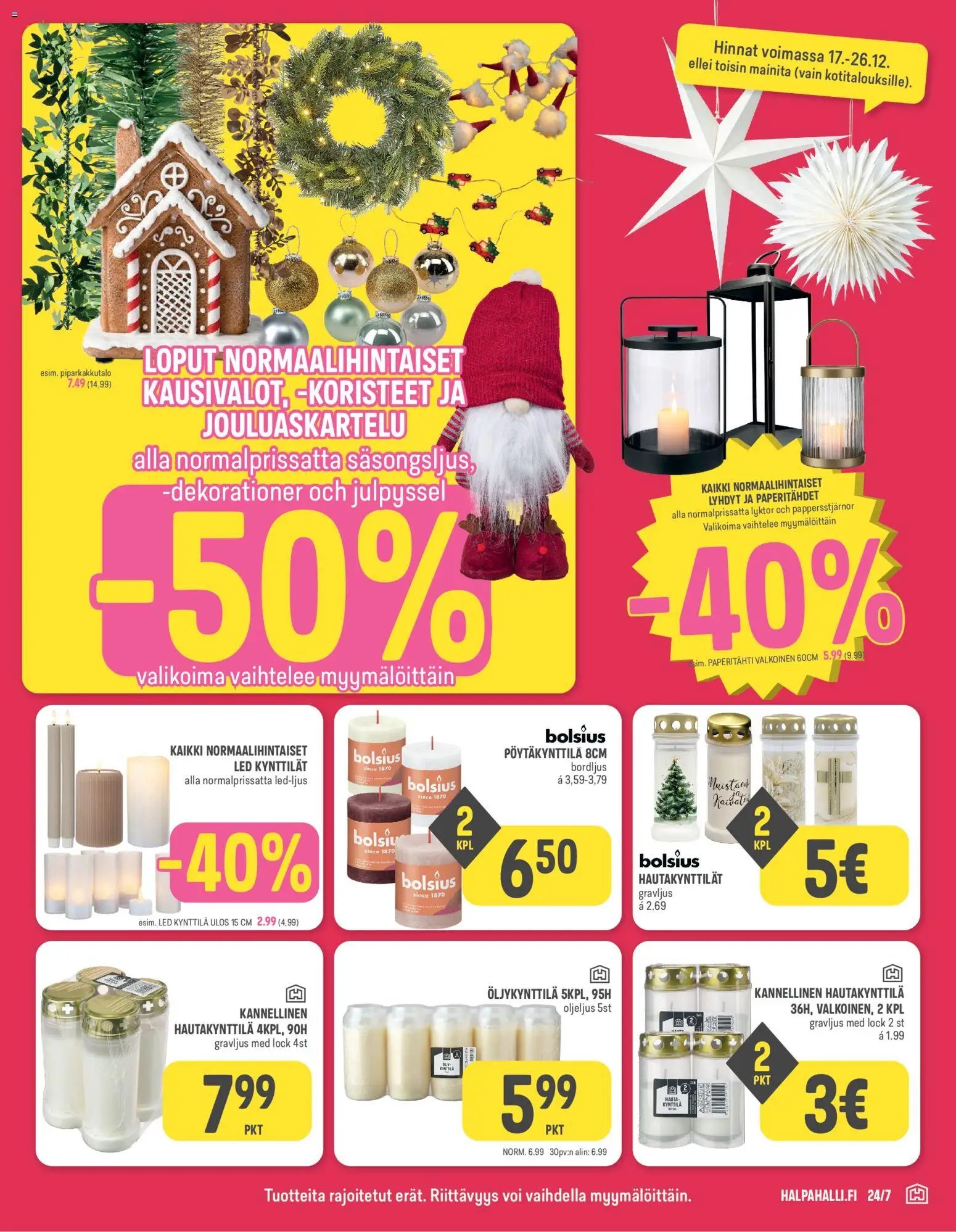 Halpa Halli tarjoukset