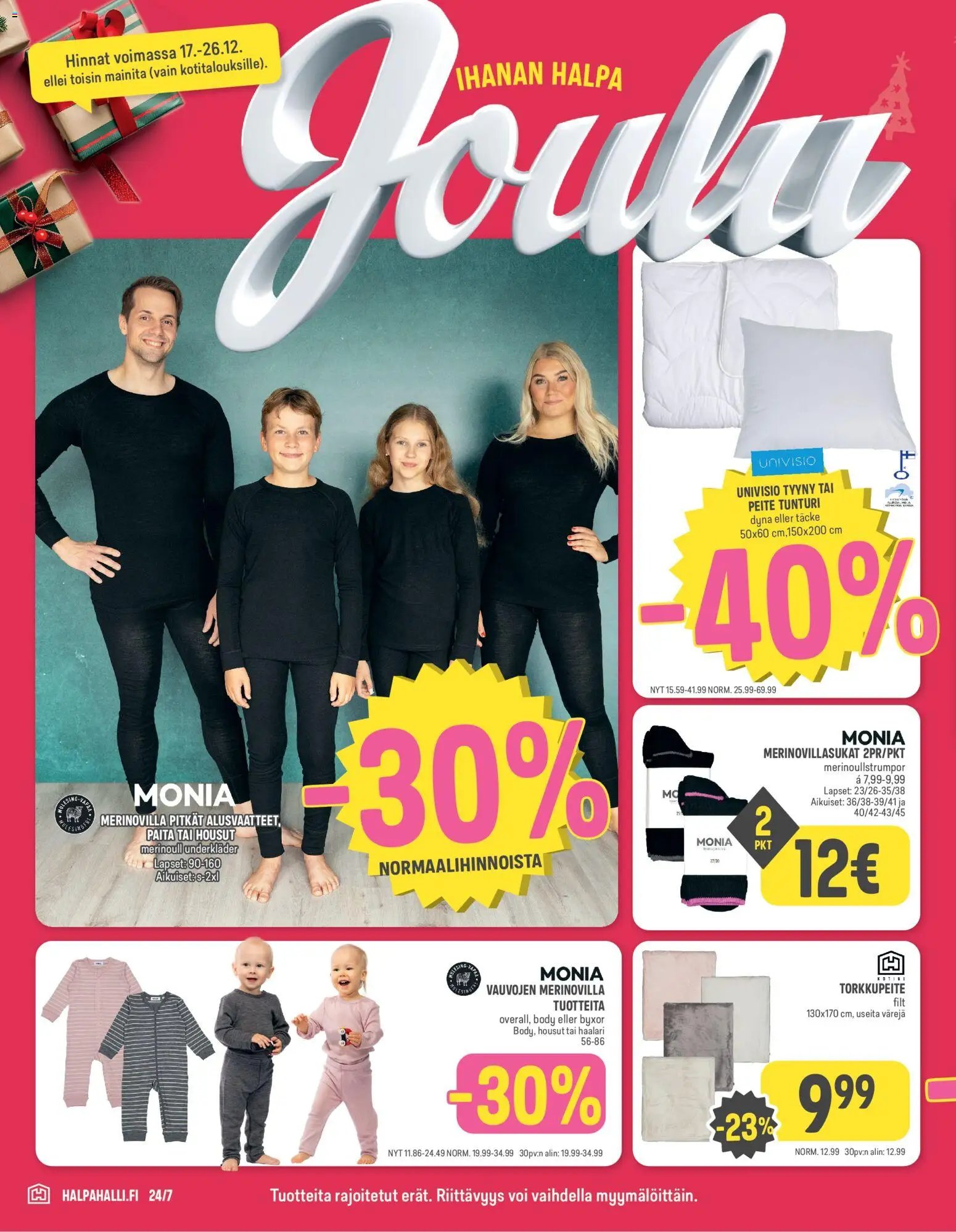 Halpa Halli tarjoukset