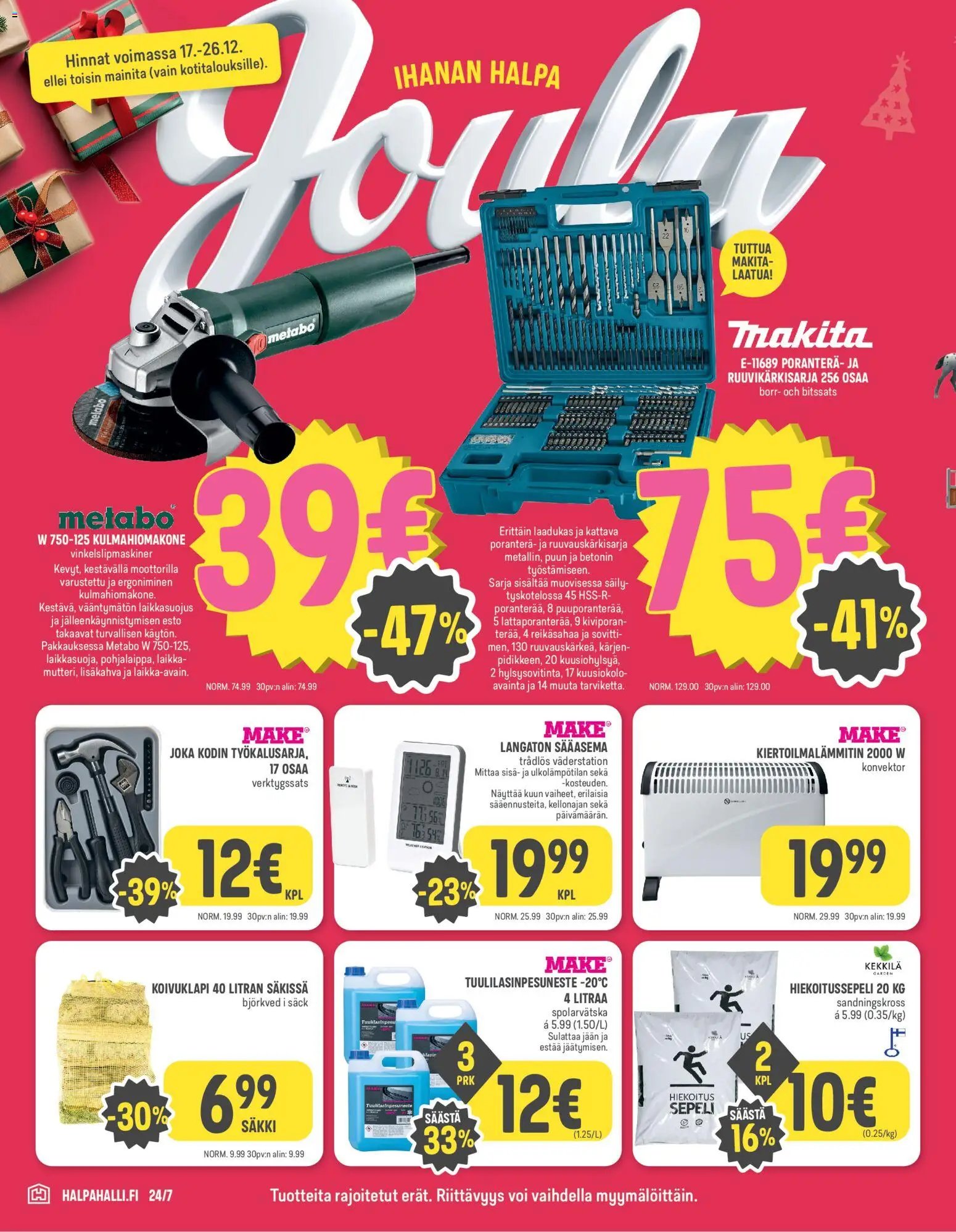 Halpa Halli tarjoukset