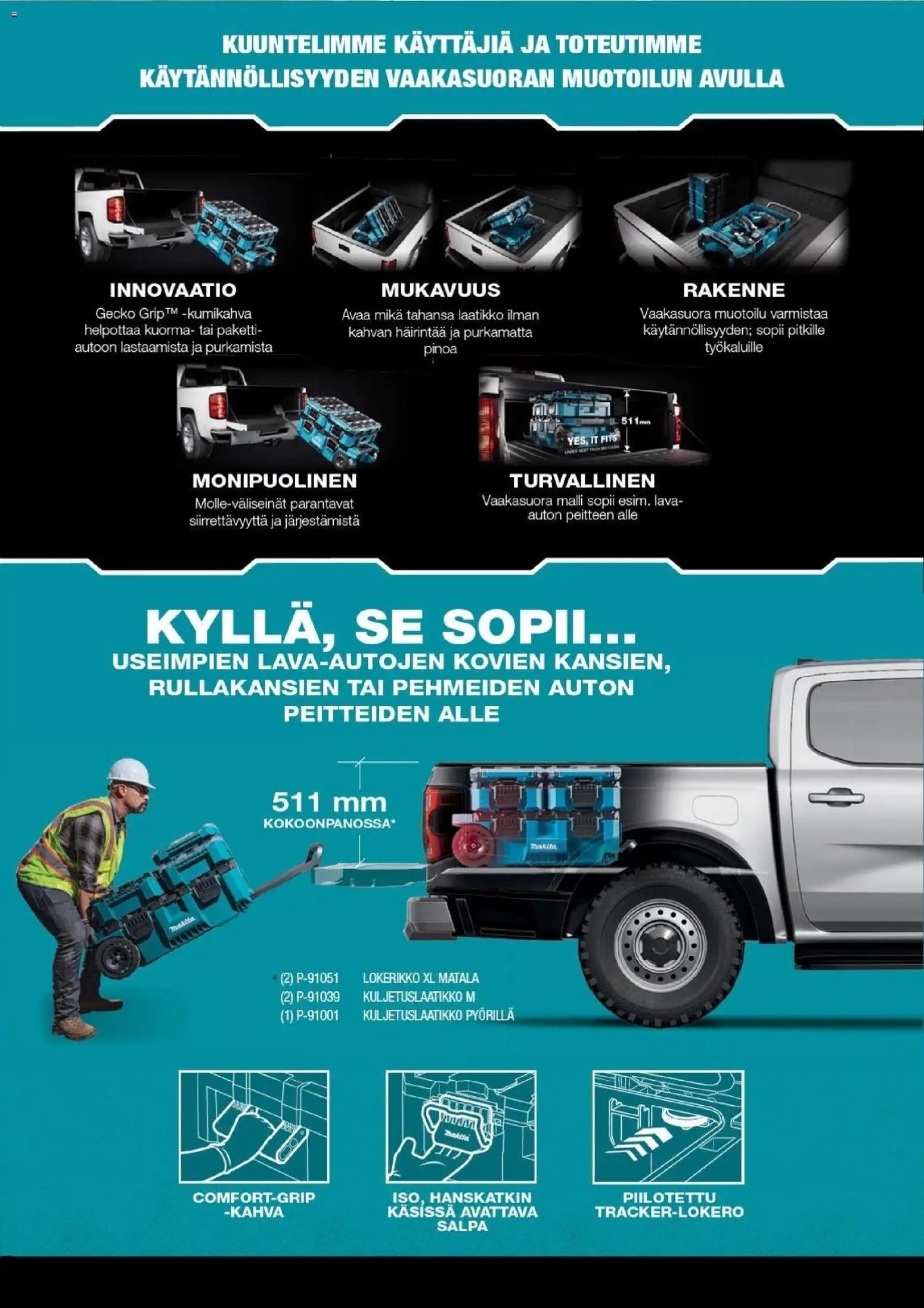 Makita - Maktrak säilytysjärjestelmä