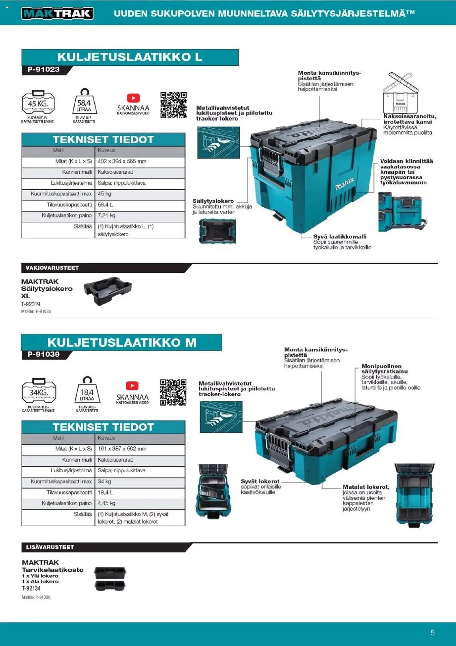 Makita - Maktrak säilytysjärjestelmä