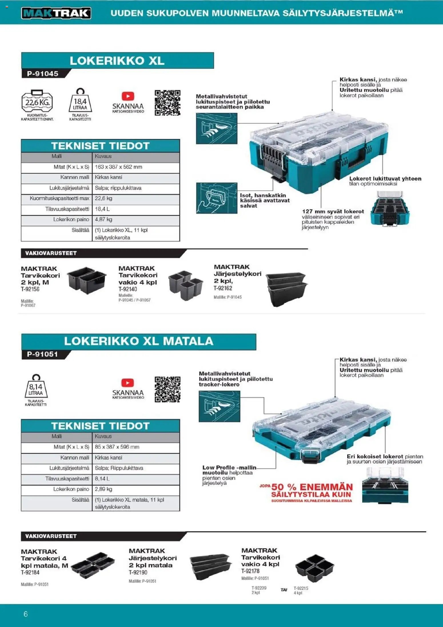 Makita - Maktrak säilytysjärjestelmä
