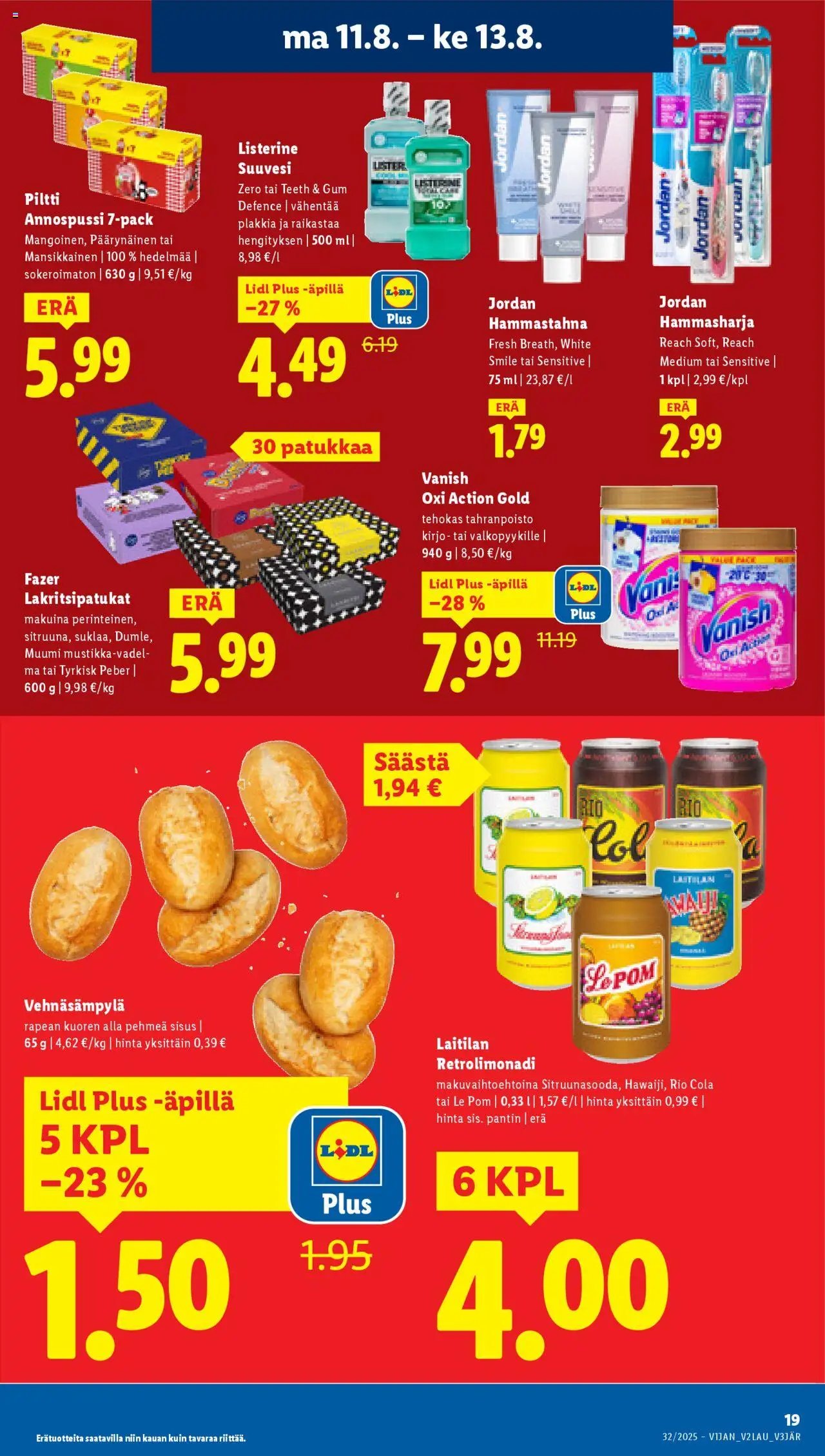 Lidl tarjoukset - Rovaniemi (2025-08-07 - 2025-08-13)