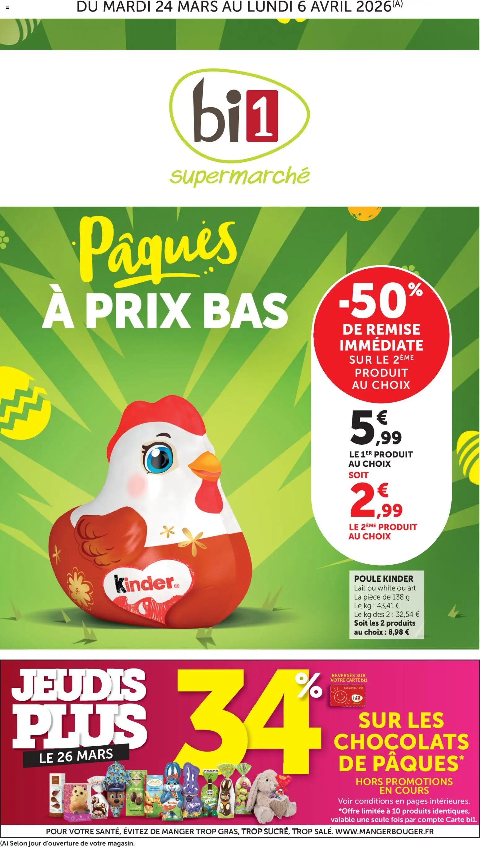 bi1 Catalogue Pâques à prix bas