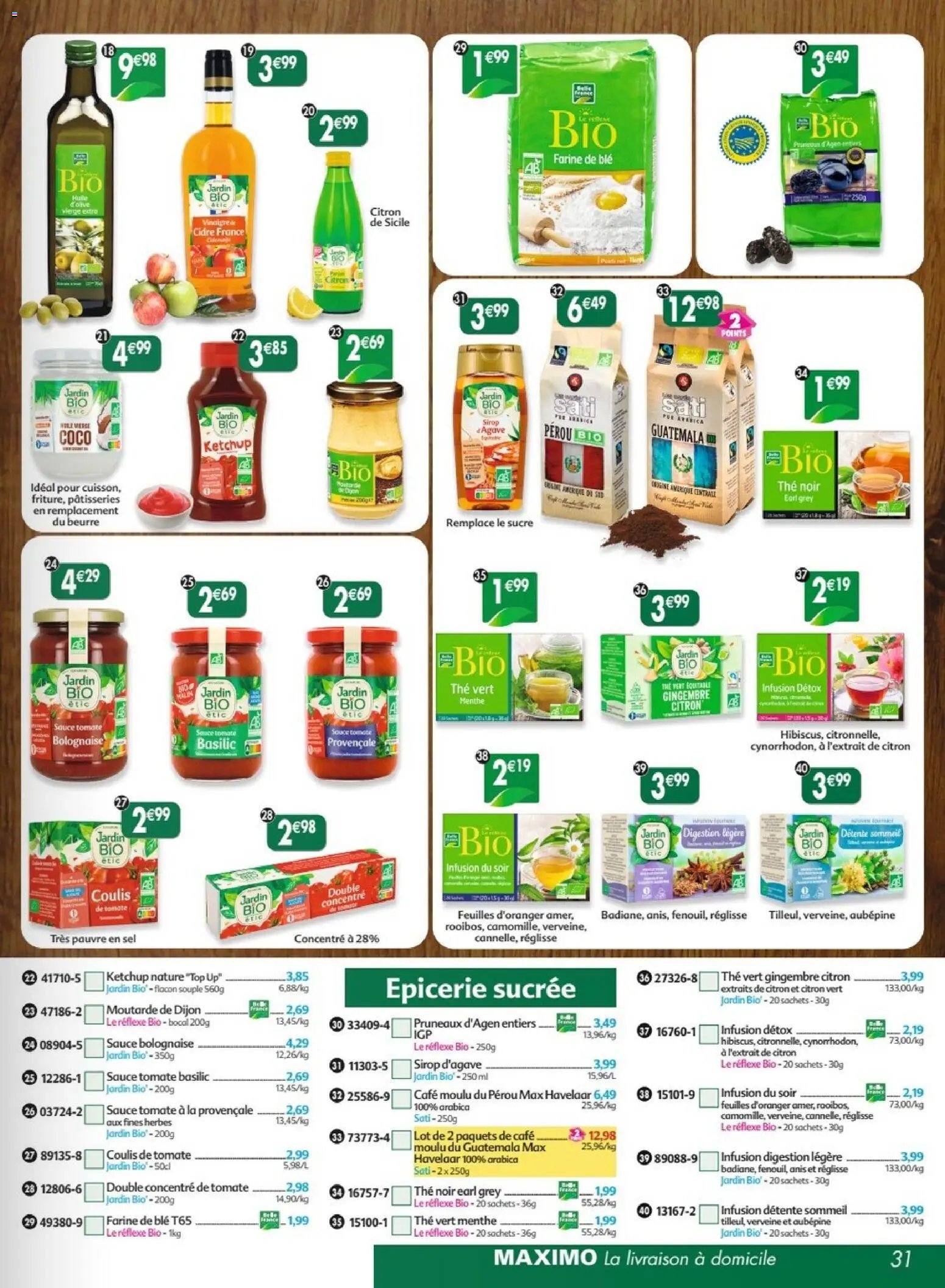 Maximo catalogue epicerie