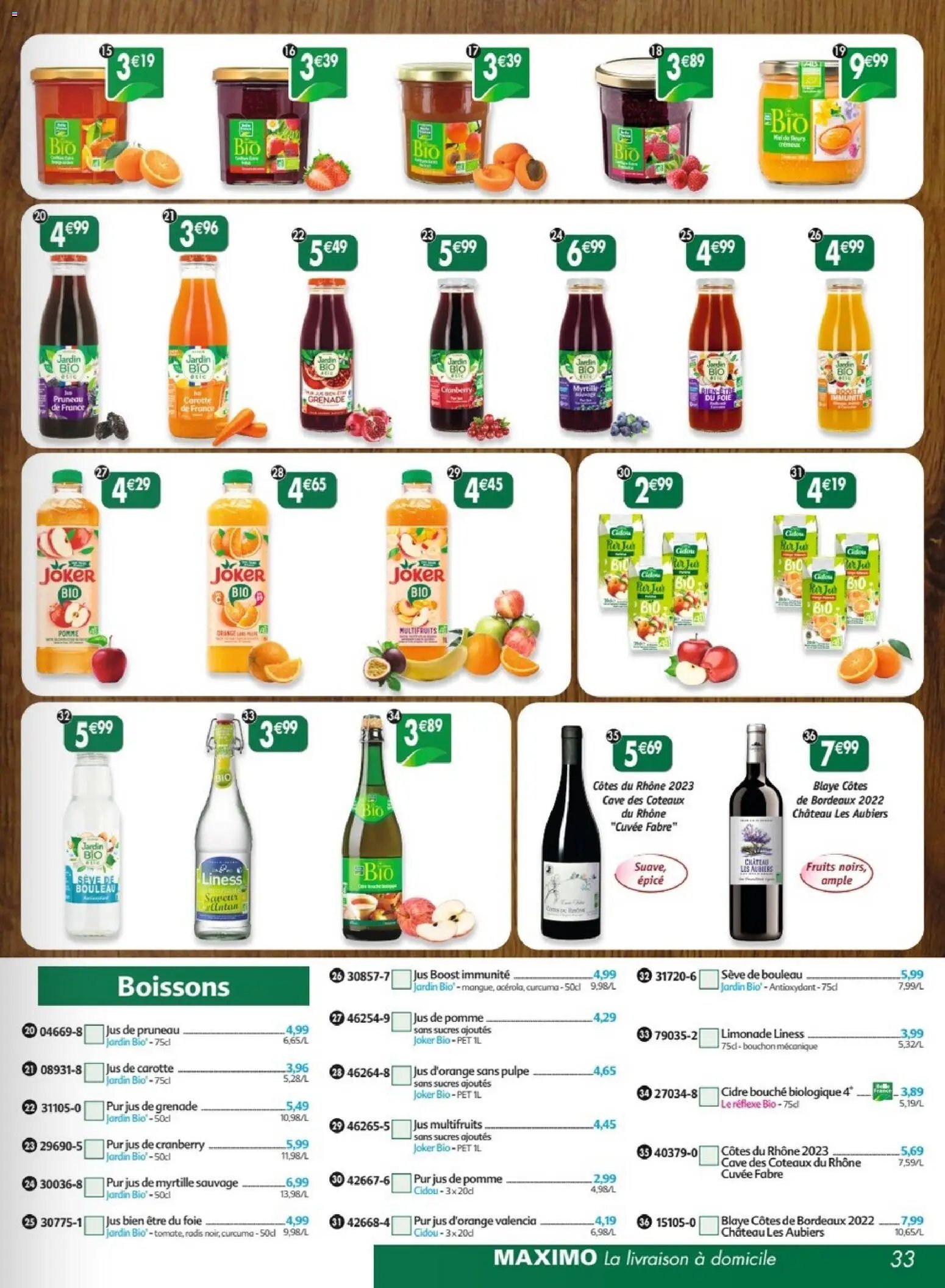 Maximo catalogue epicerie