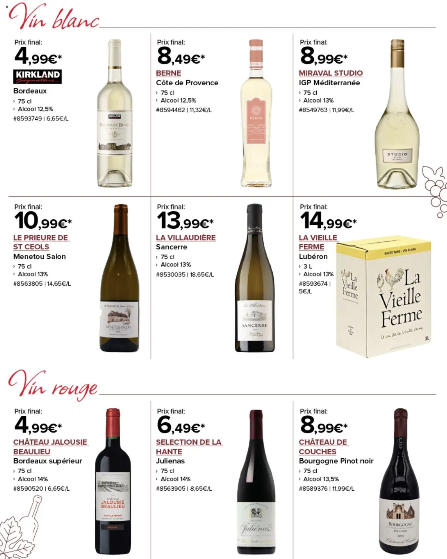 Costco Foire aux vins Printemps 2026 (2026-04-09 - 2026-04-19)