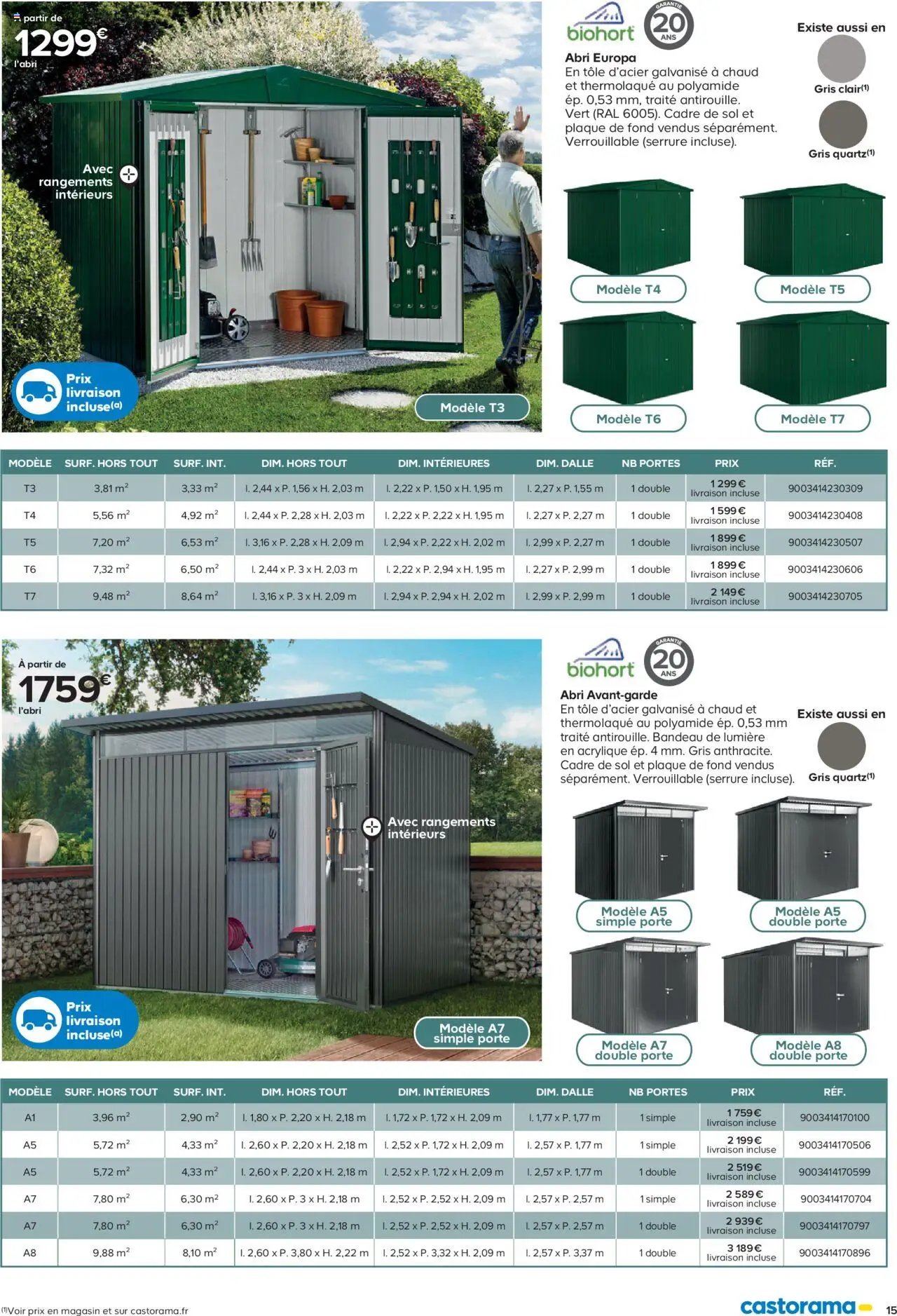 Castorama Abri de jardin et serres (2025-02-26 - 2025-12-31)