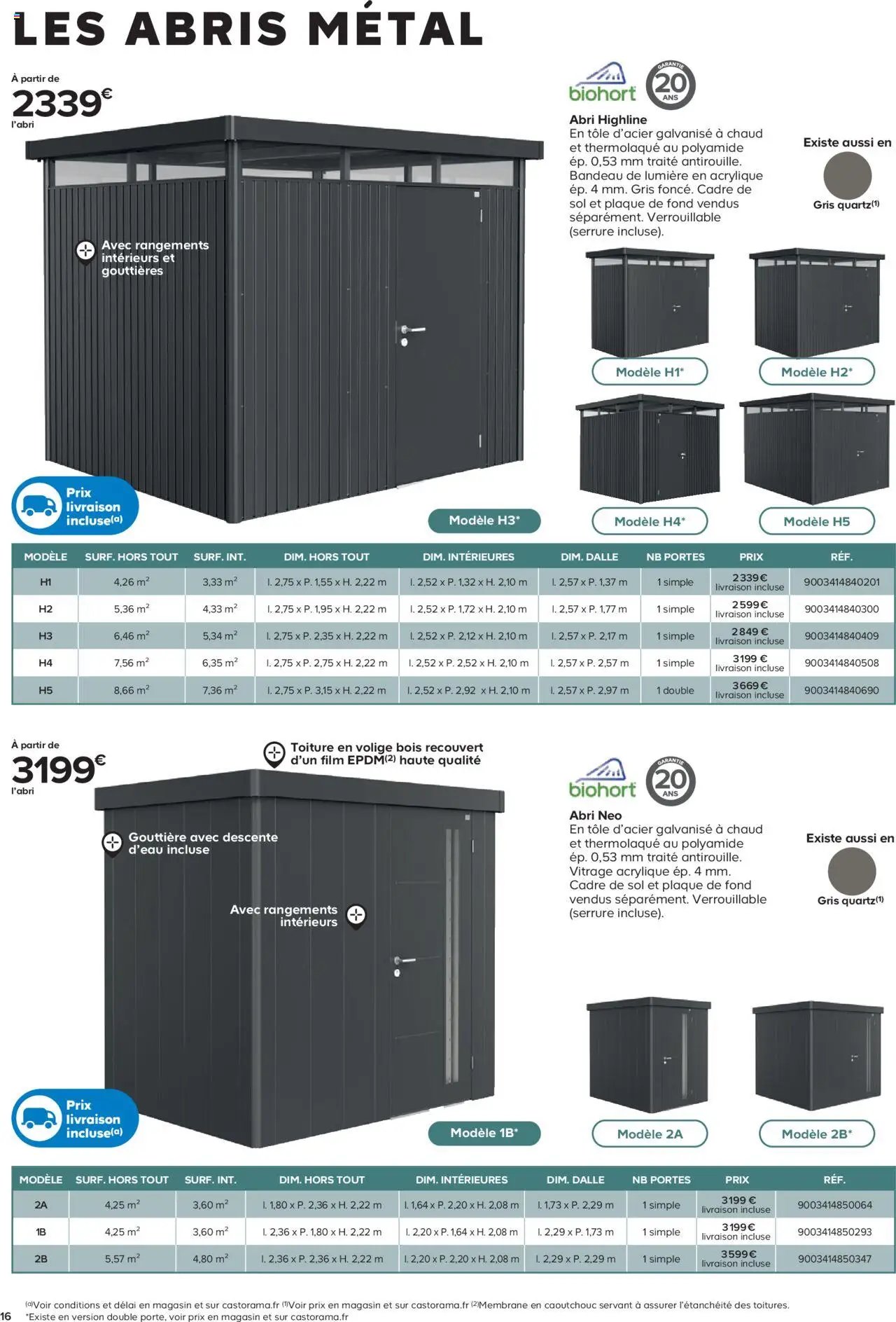 Castorama Abri de jardin et serres (2025-02-26 - 2025-12-31)