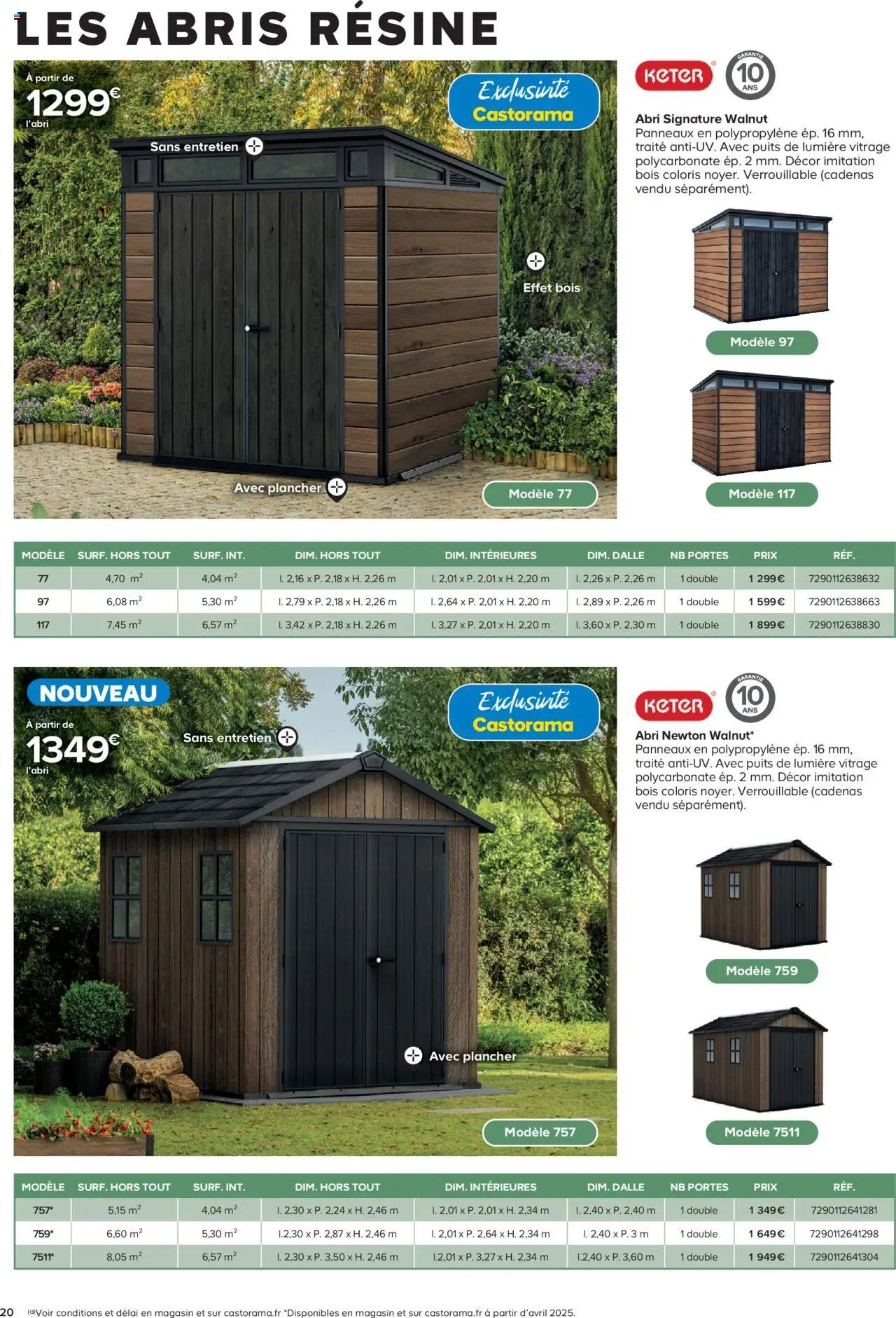 Castorama Abri de jardin et serres (2025-02-26 - 2025-12-31)