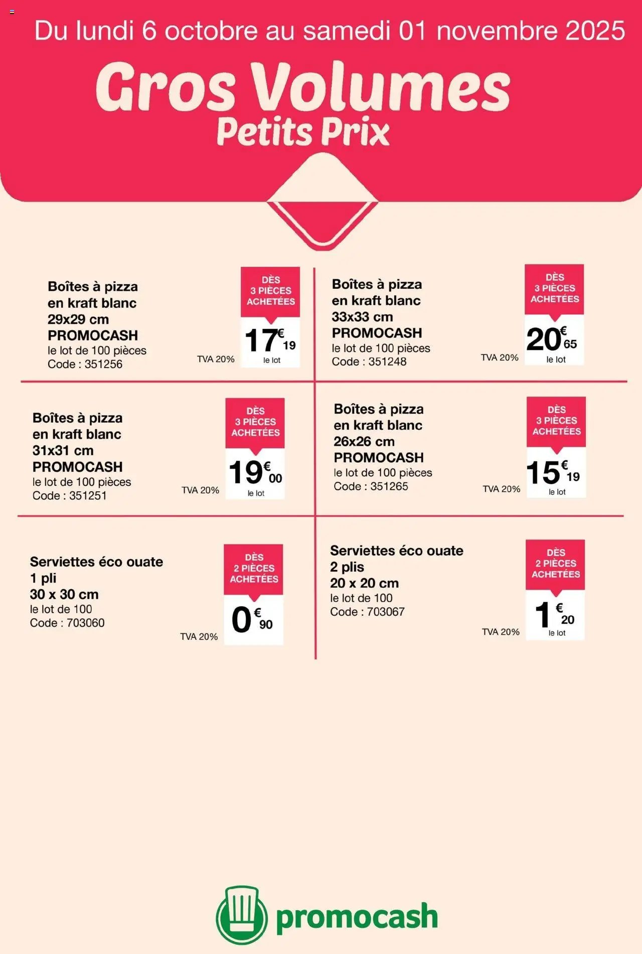 Promocash Catalogue gros volumes petits prix