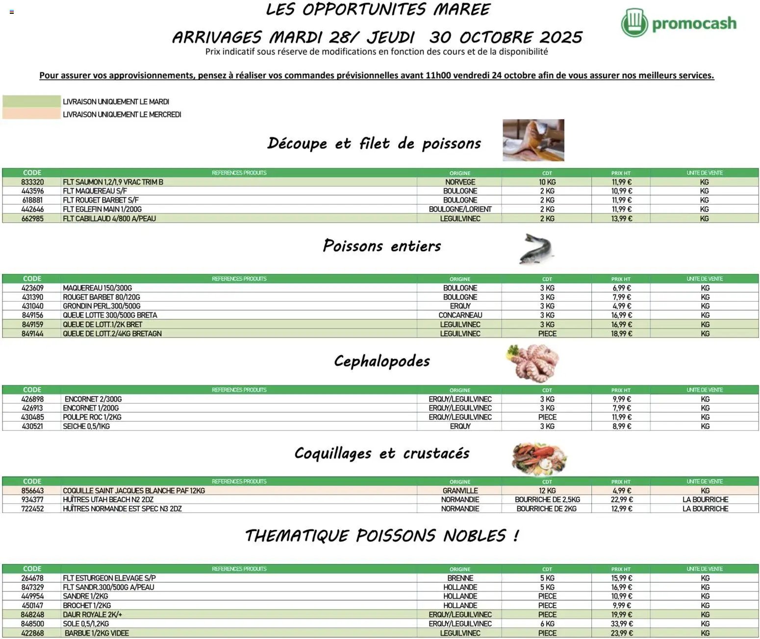 Promocash Opportunités Marée