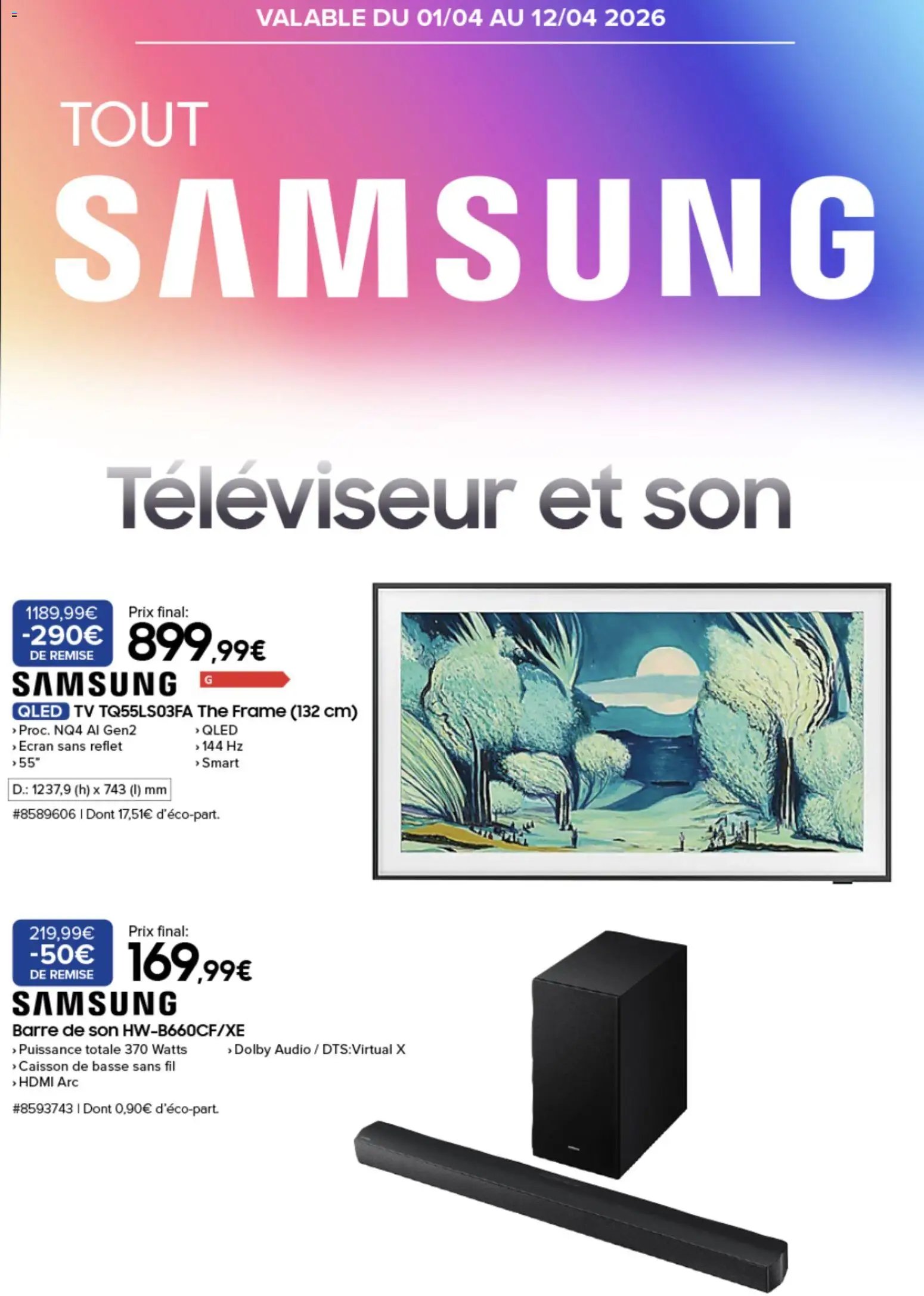 Costco Nouvelle sélection Samsung