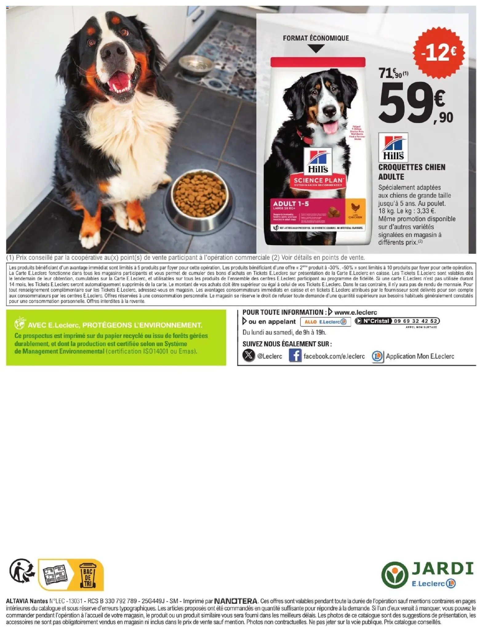 Brico E.Leclerc catalogue Trafic animalerie 