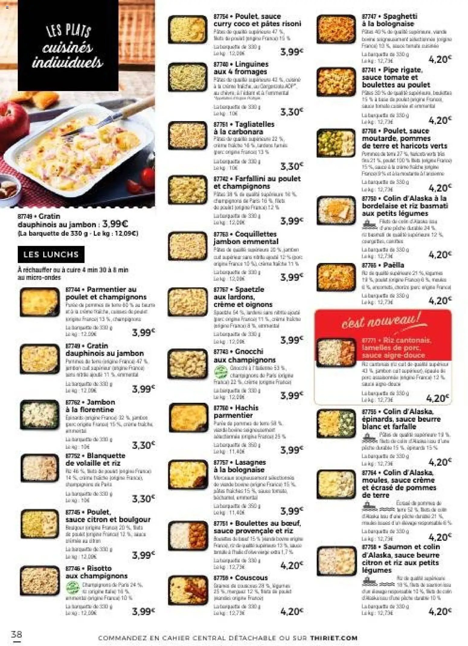 Thiriet Catalogue livraison à domicile 