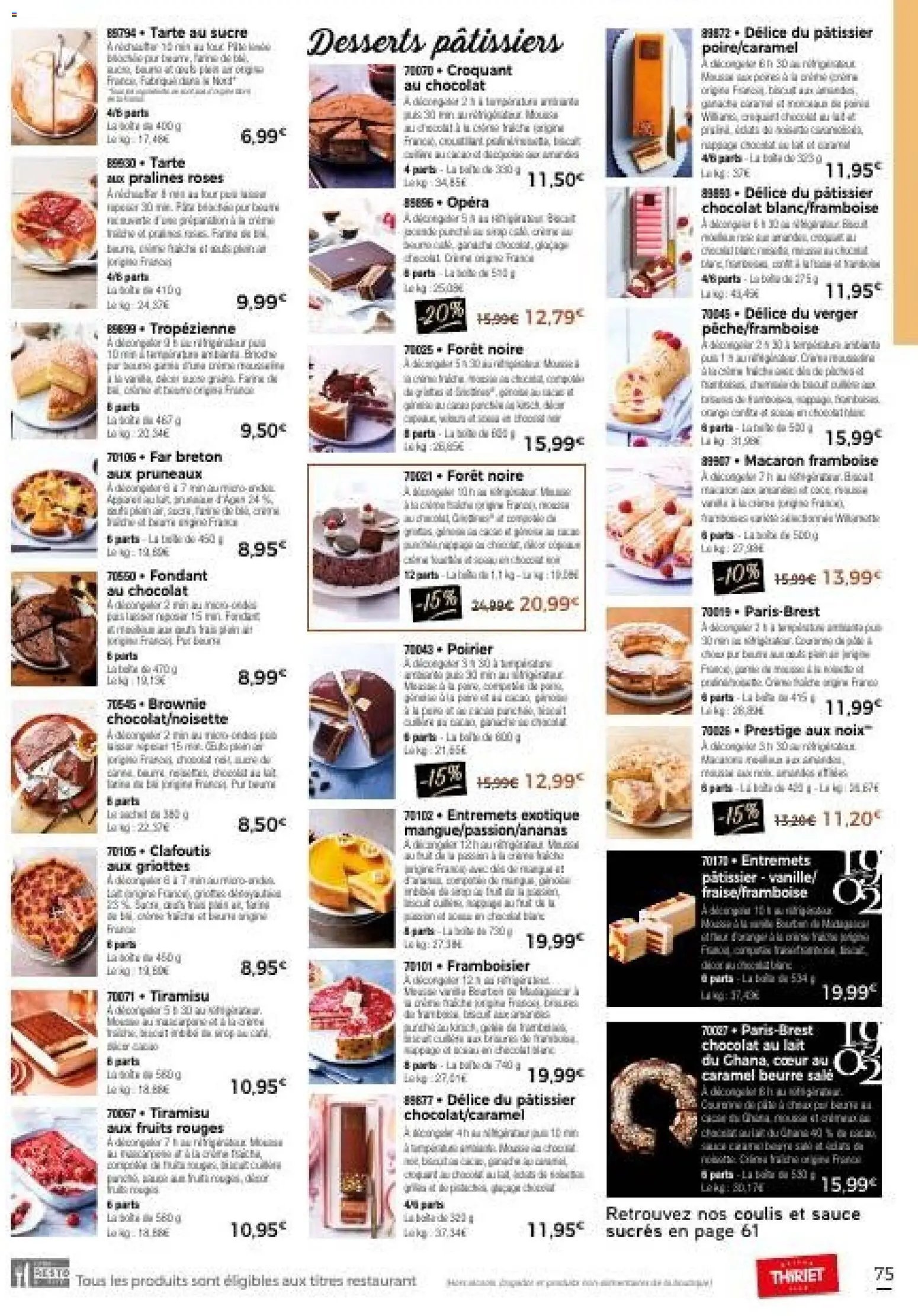 Thiriet Catalogue livraison à domicile 