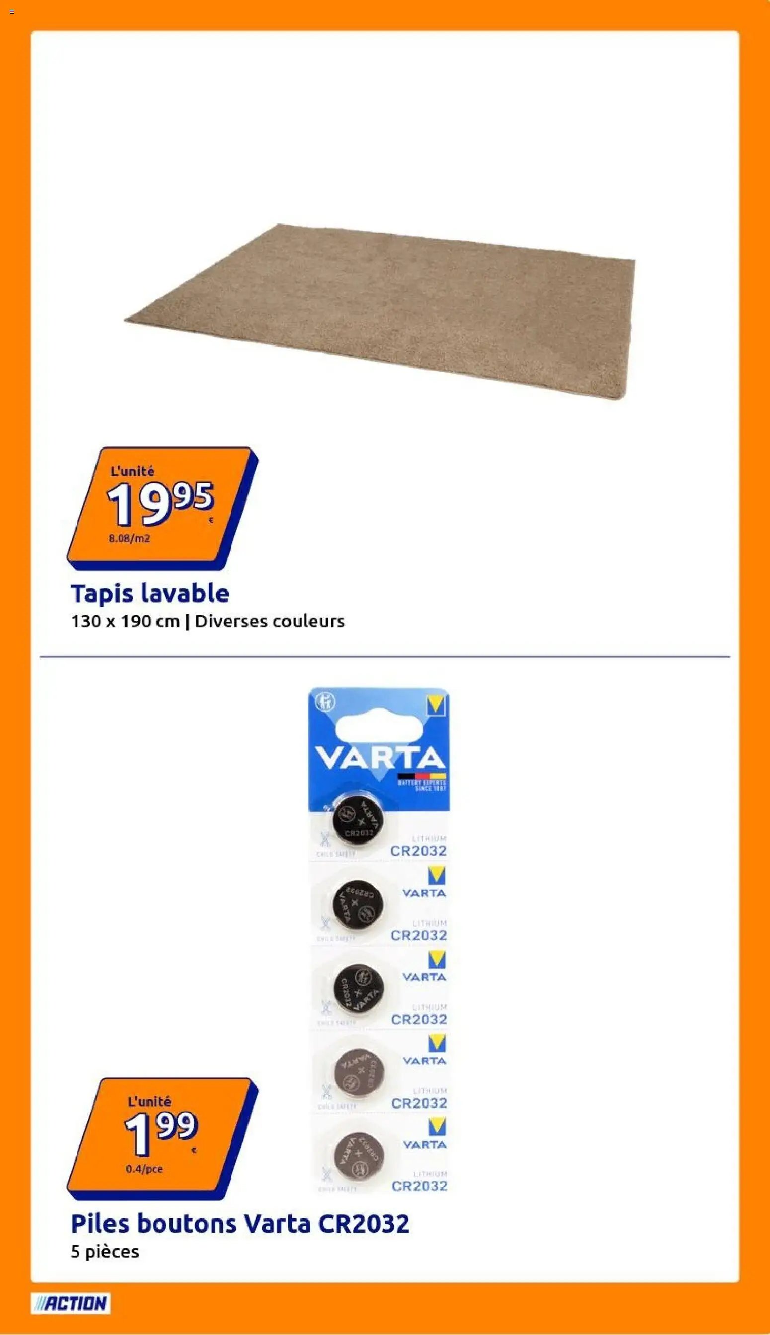 Action catalogue