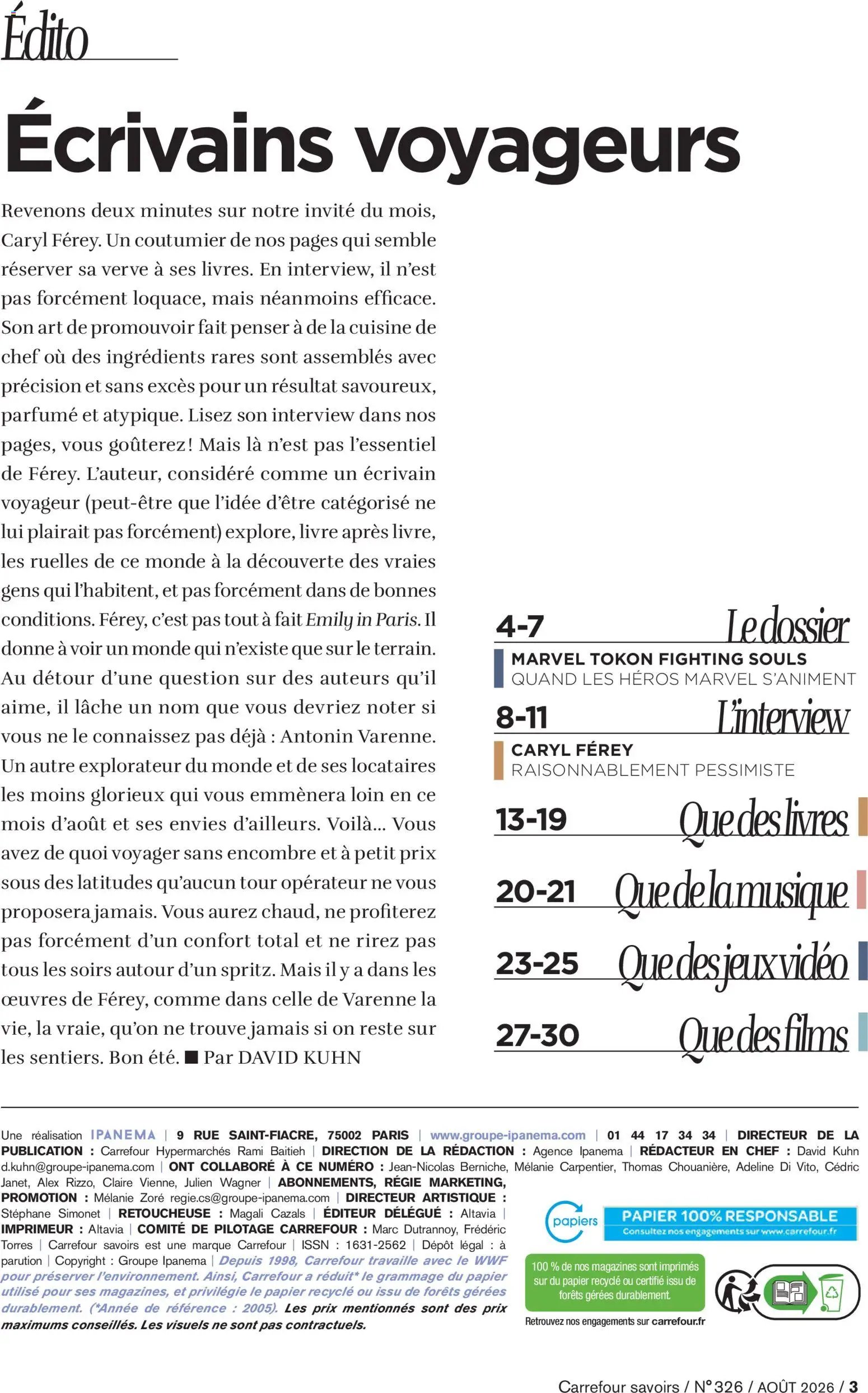 Carrefour contact Magazine