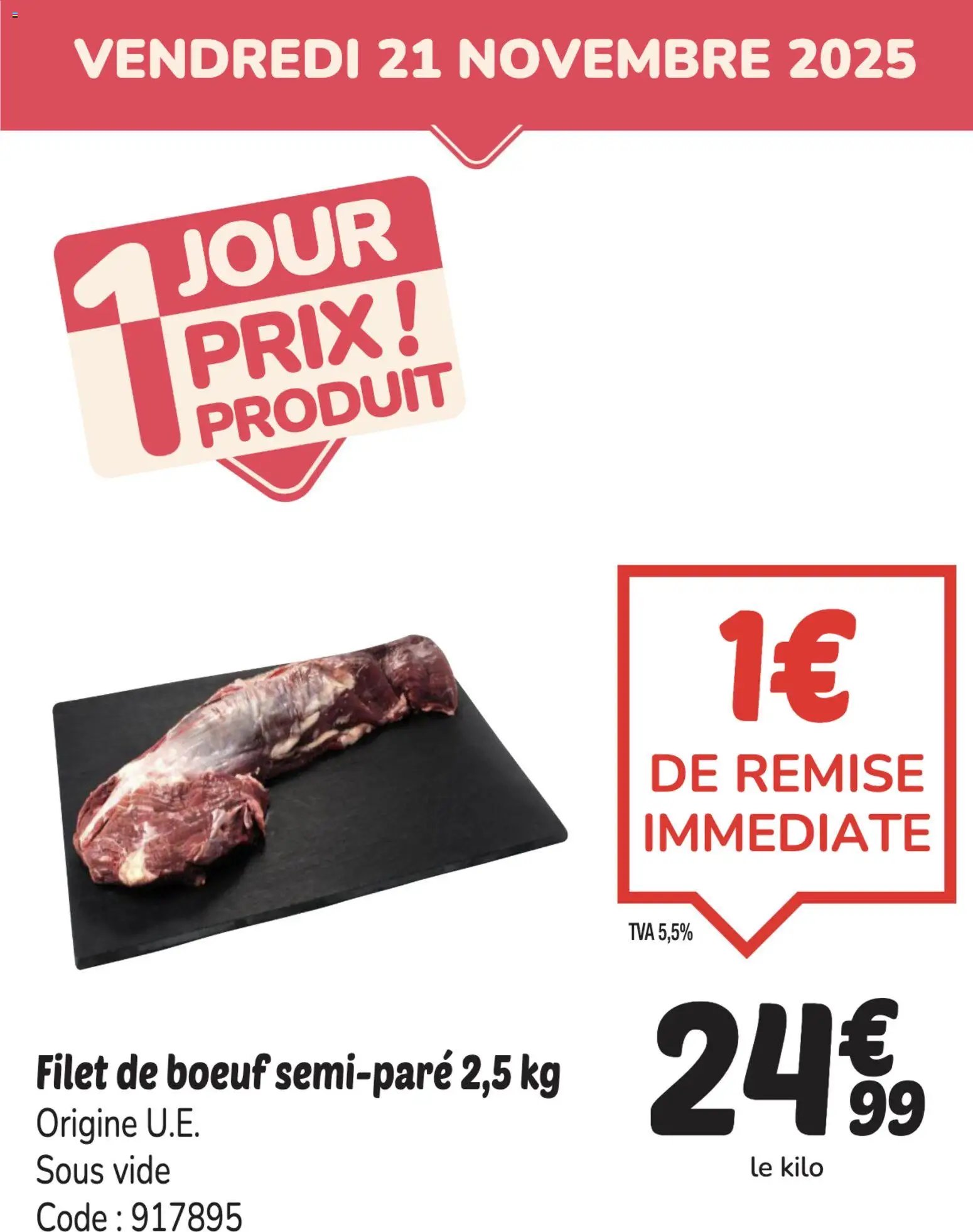 Promocash 1 Jour prix produit