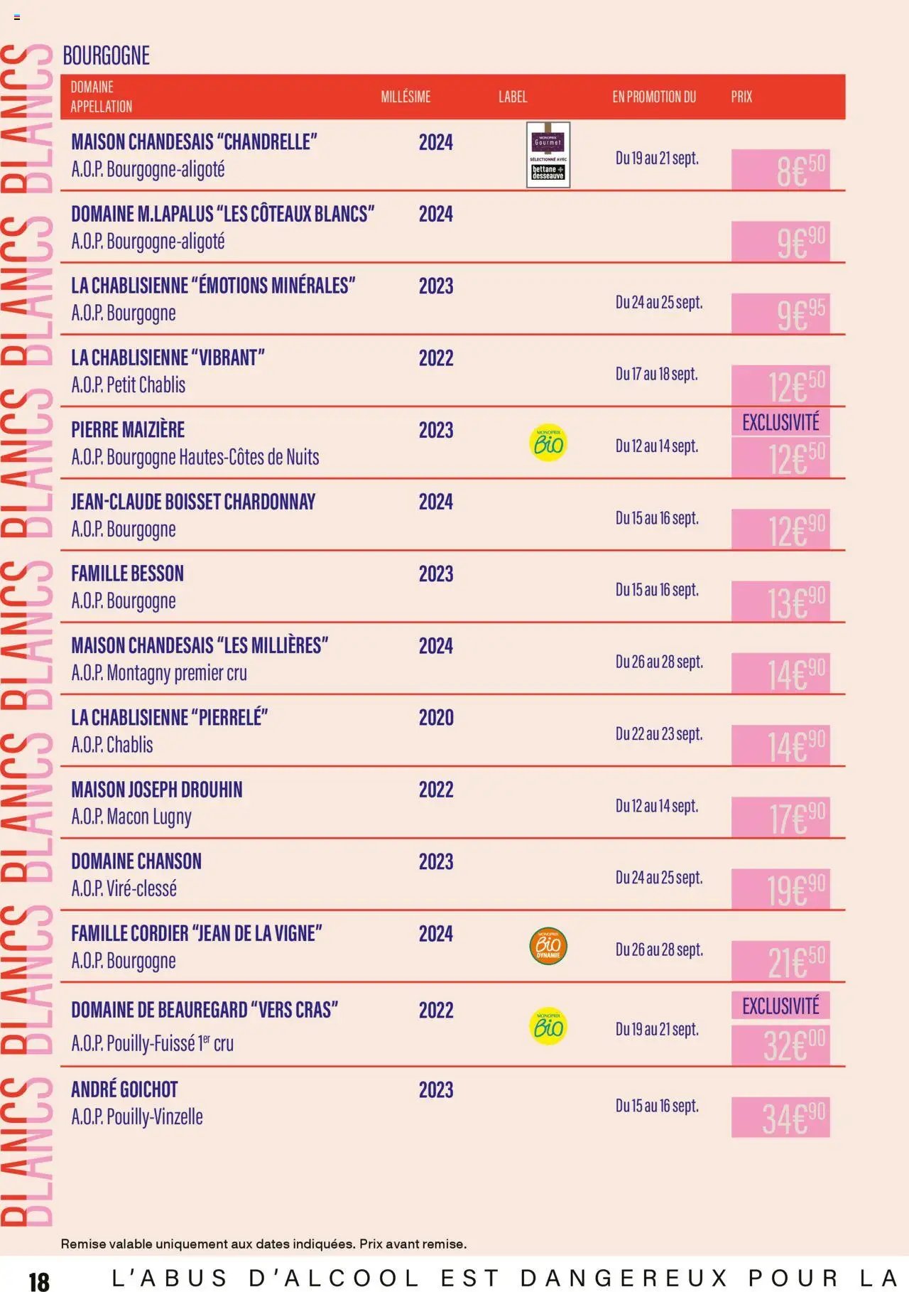 Monoprix - Guide foire aux vins (2025-09-12 - 2025-09-28)